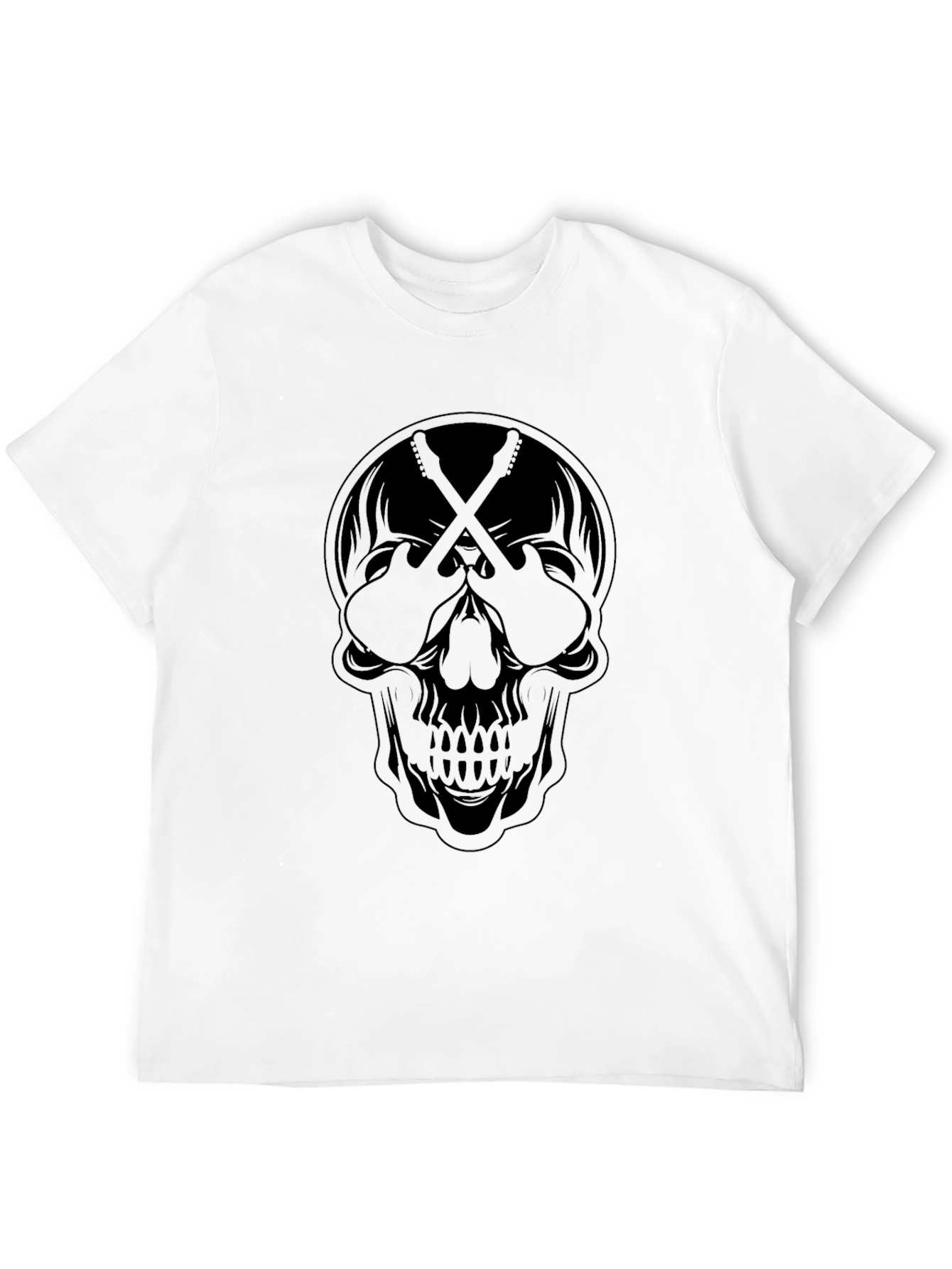 Skull & Guitars Graphic Tee - Rocker Style