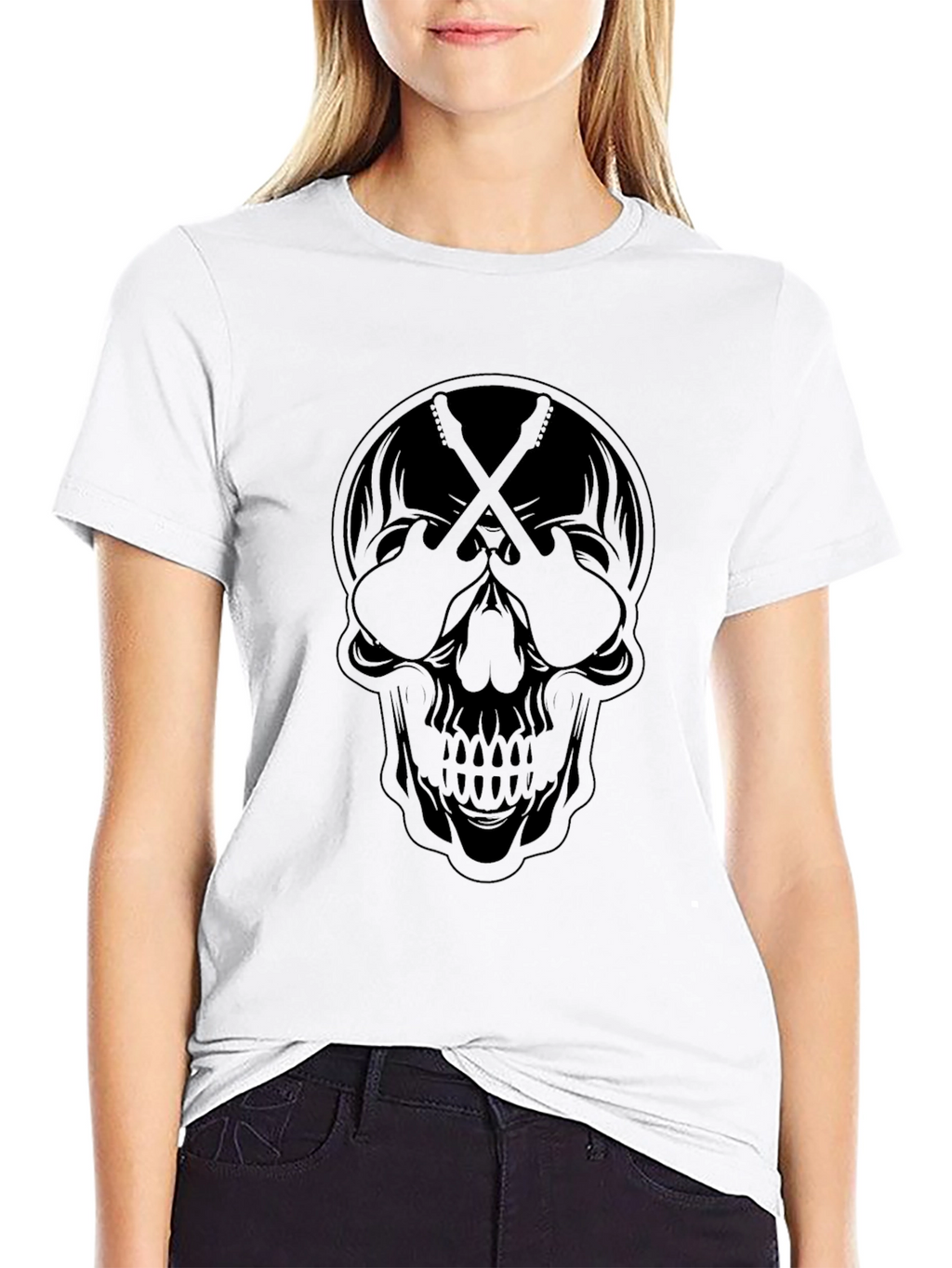 Skull & Guitars Graphic Tee - Rocker Style