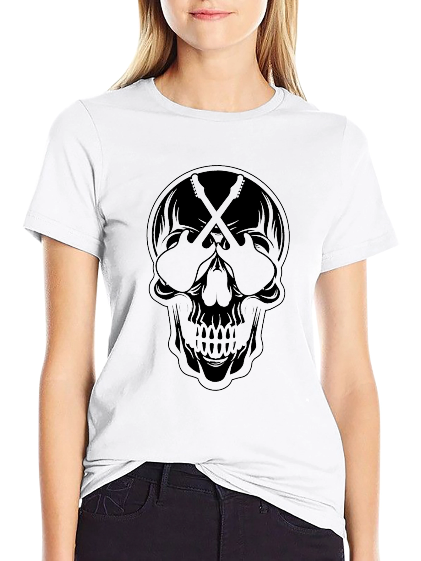 Skull & Guitars Graphic Tee - Rocker Style