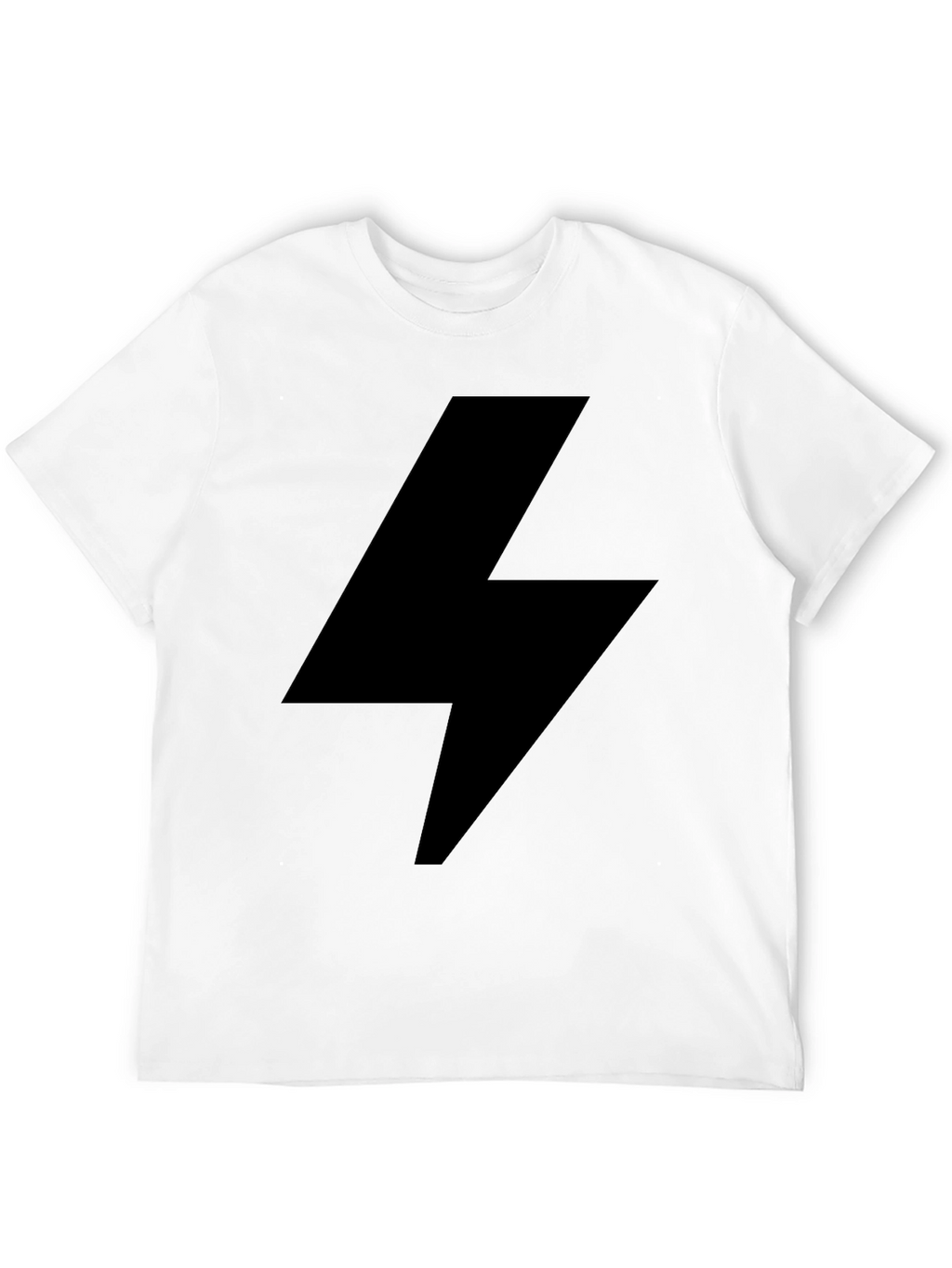 Black Lightning Bolt Graphic Tee - Modern Style