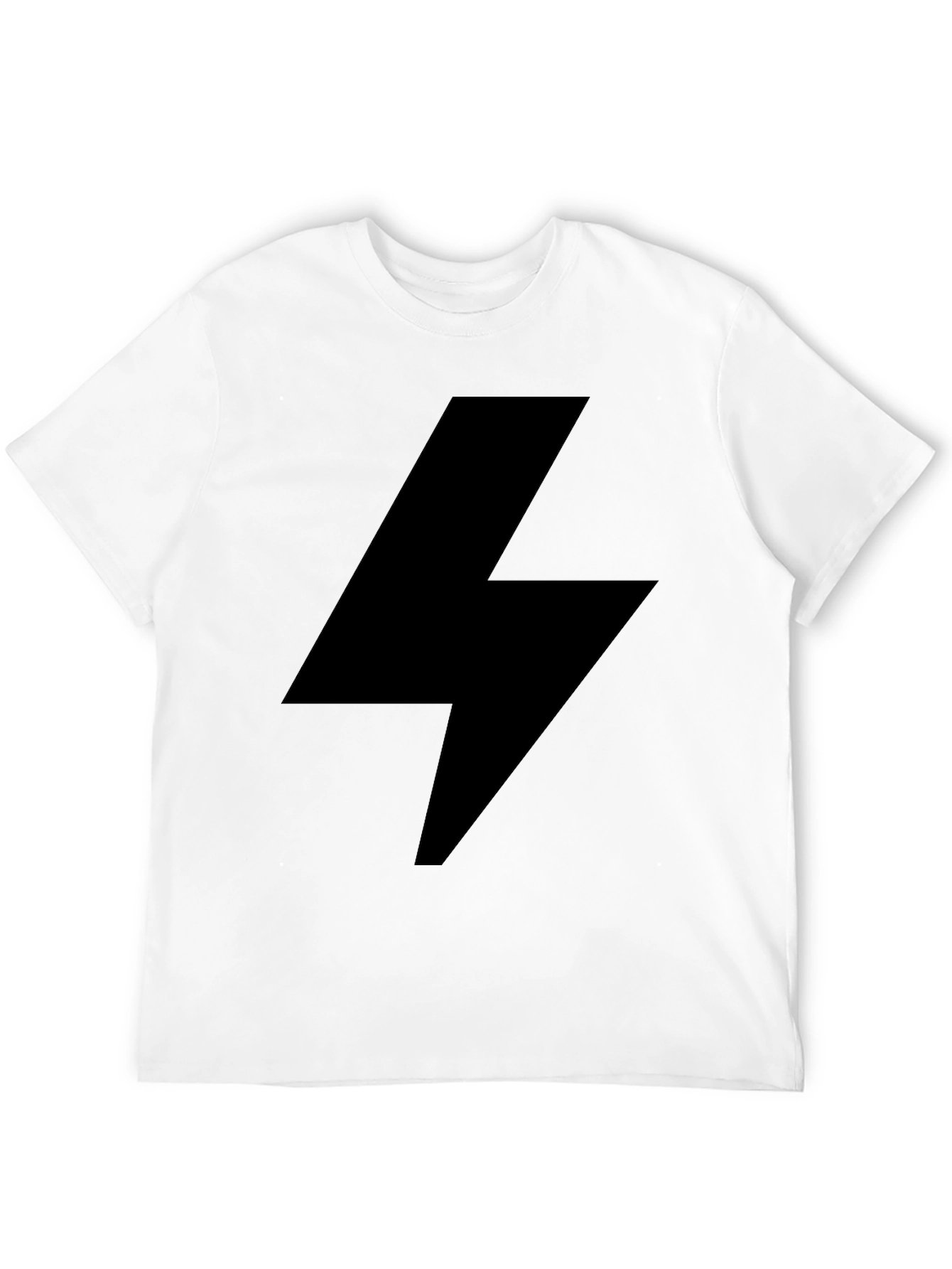 Black Lightning Bolt Graphic Tee - Modern Style