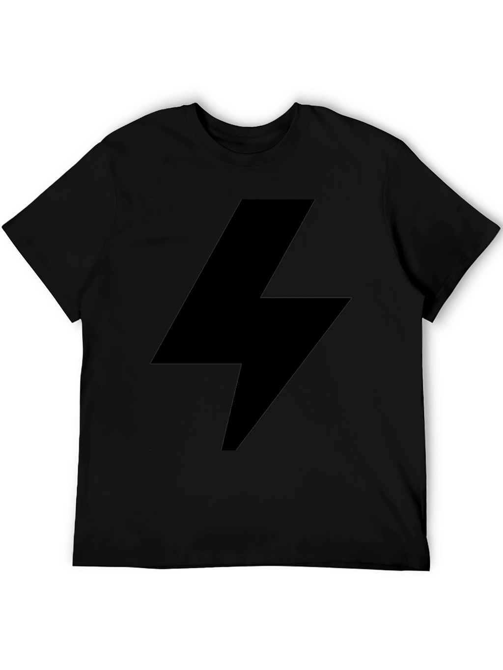 Black Lightning Bolt Graphic Tee - Modern Style