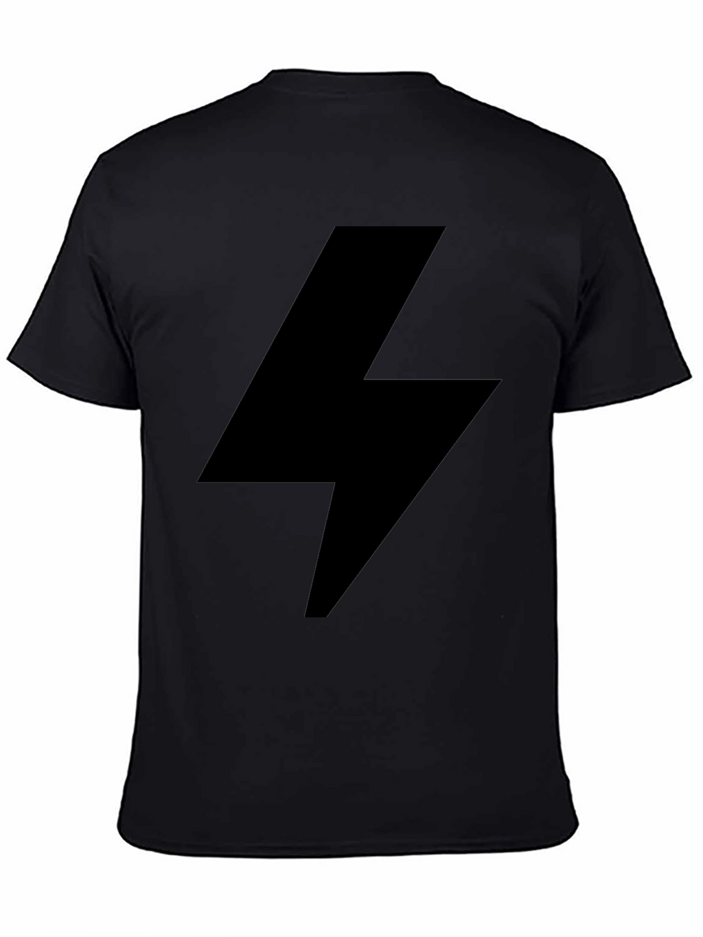 Black Lightning Bolt Graphic Tee - Modern Style