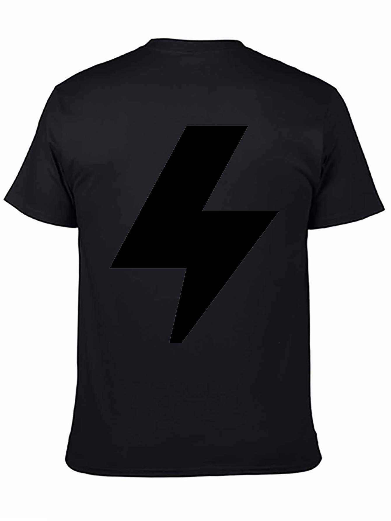 Black Lightning Bolt Graphic Tee - Modern Style