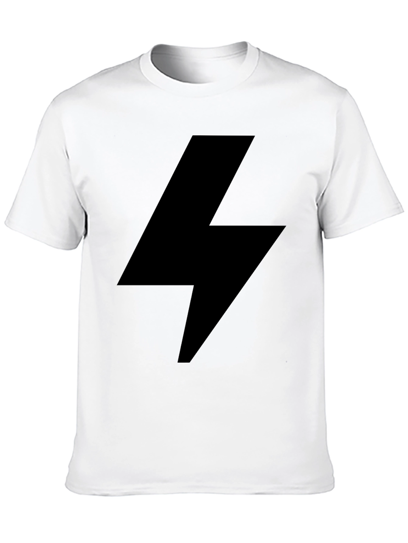 Black Lightning Bolt Graphic Tee - Modern Style