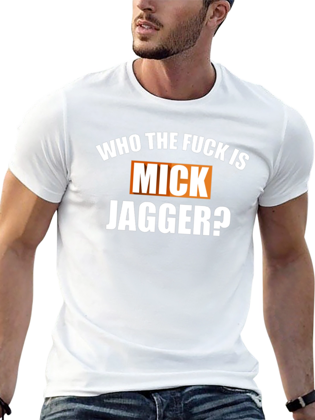 Who The F*ck Is Mick Jagger Black T-Shirt