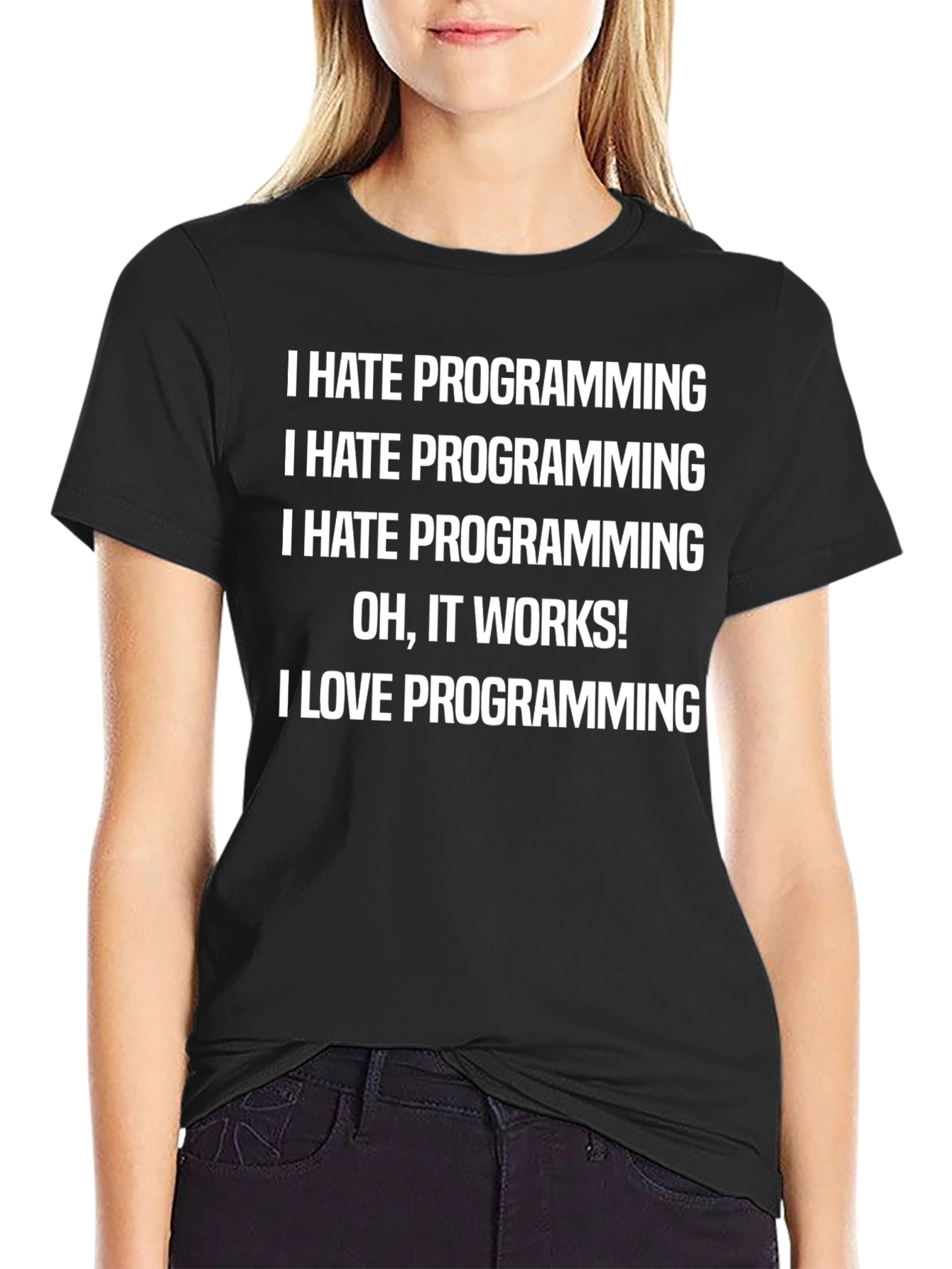 Funny Programmer T-Shirt - I Hate Programming