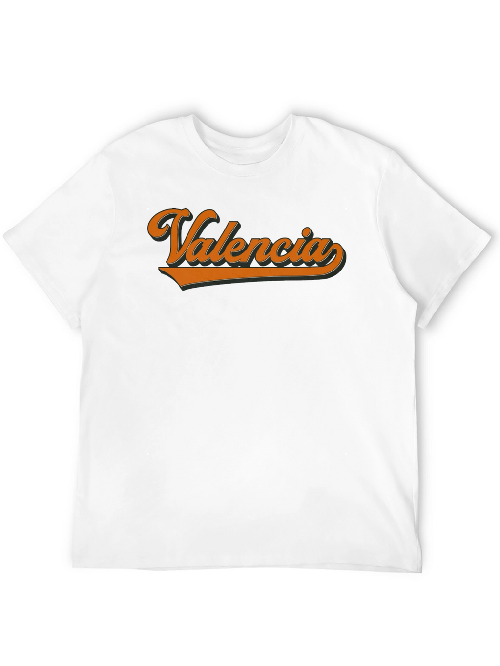 Valencia Retro Script T-Shirt - Black