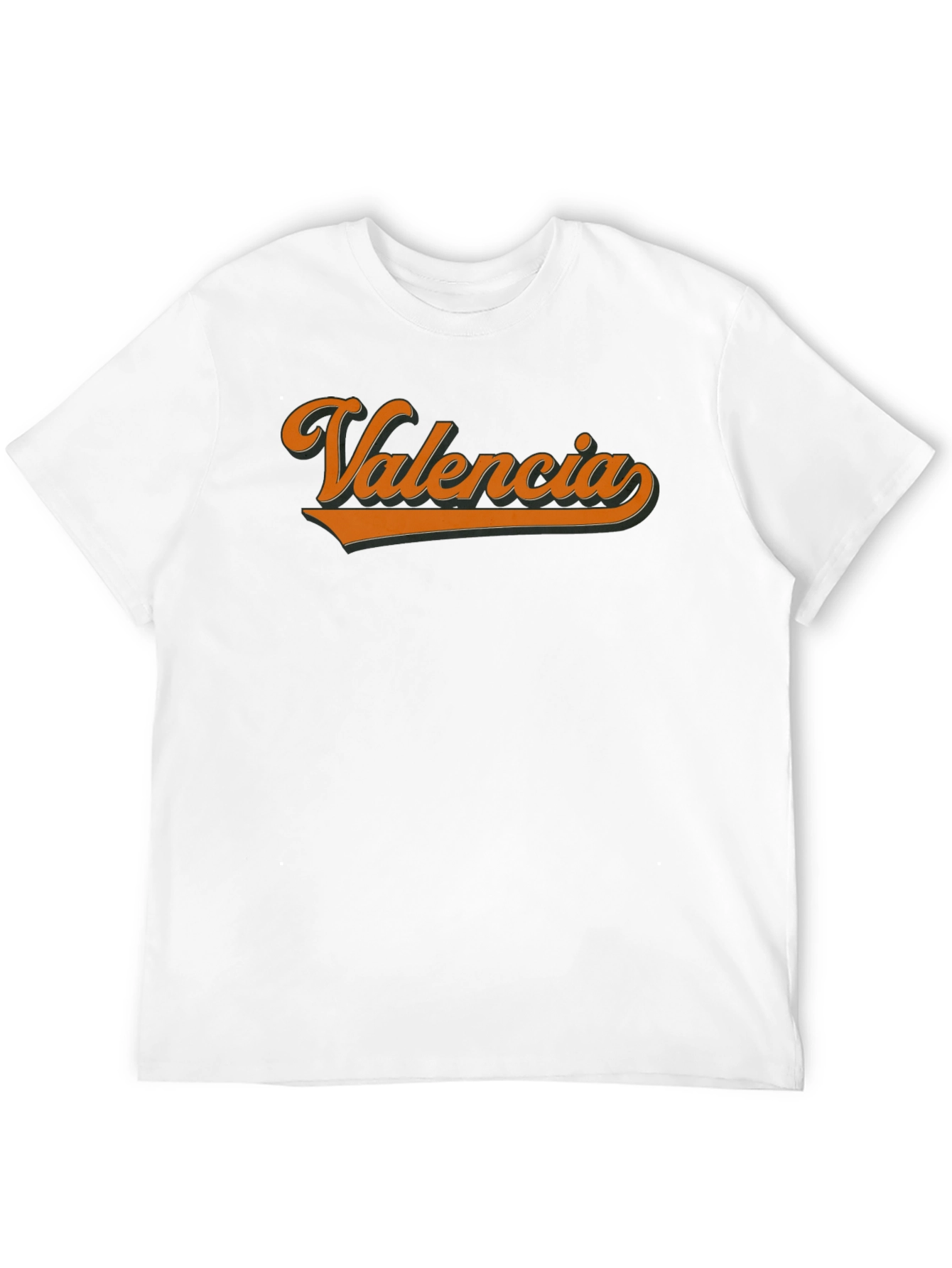 Valencia Retro Script T-Shirt - Black