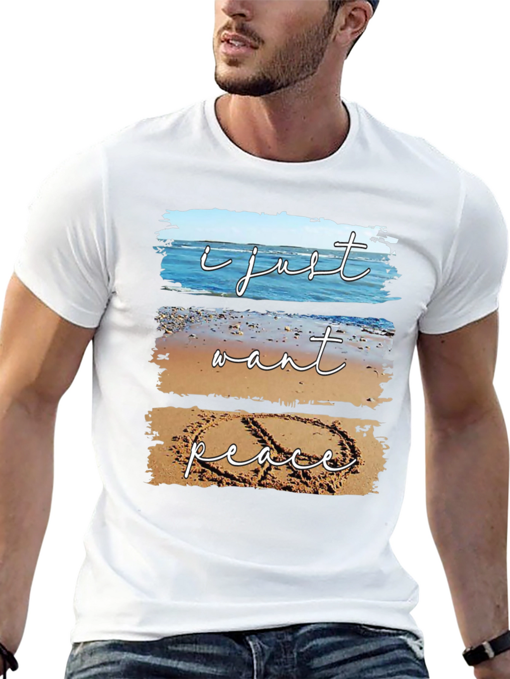 Peace Beach T-Shirt - Relaxed Coastal Vibes