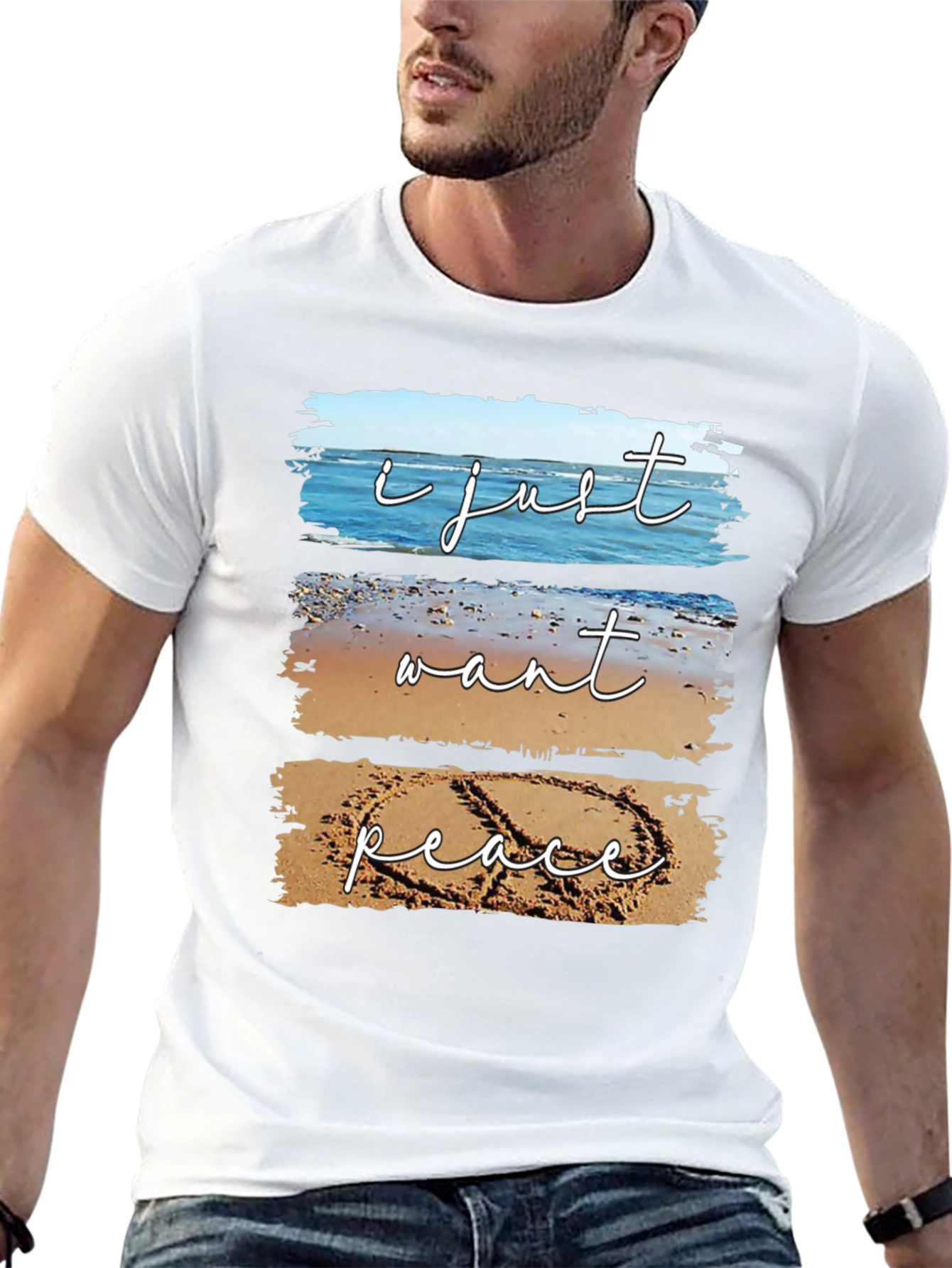 Peace Beach T-Shirt - Relaxed Coastal Vibes