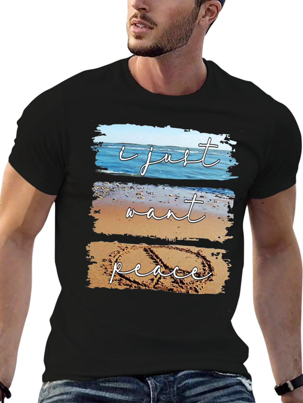 Peace Beach T-Shirt - Relaxed Coastal Vibes