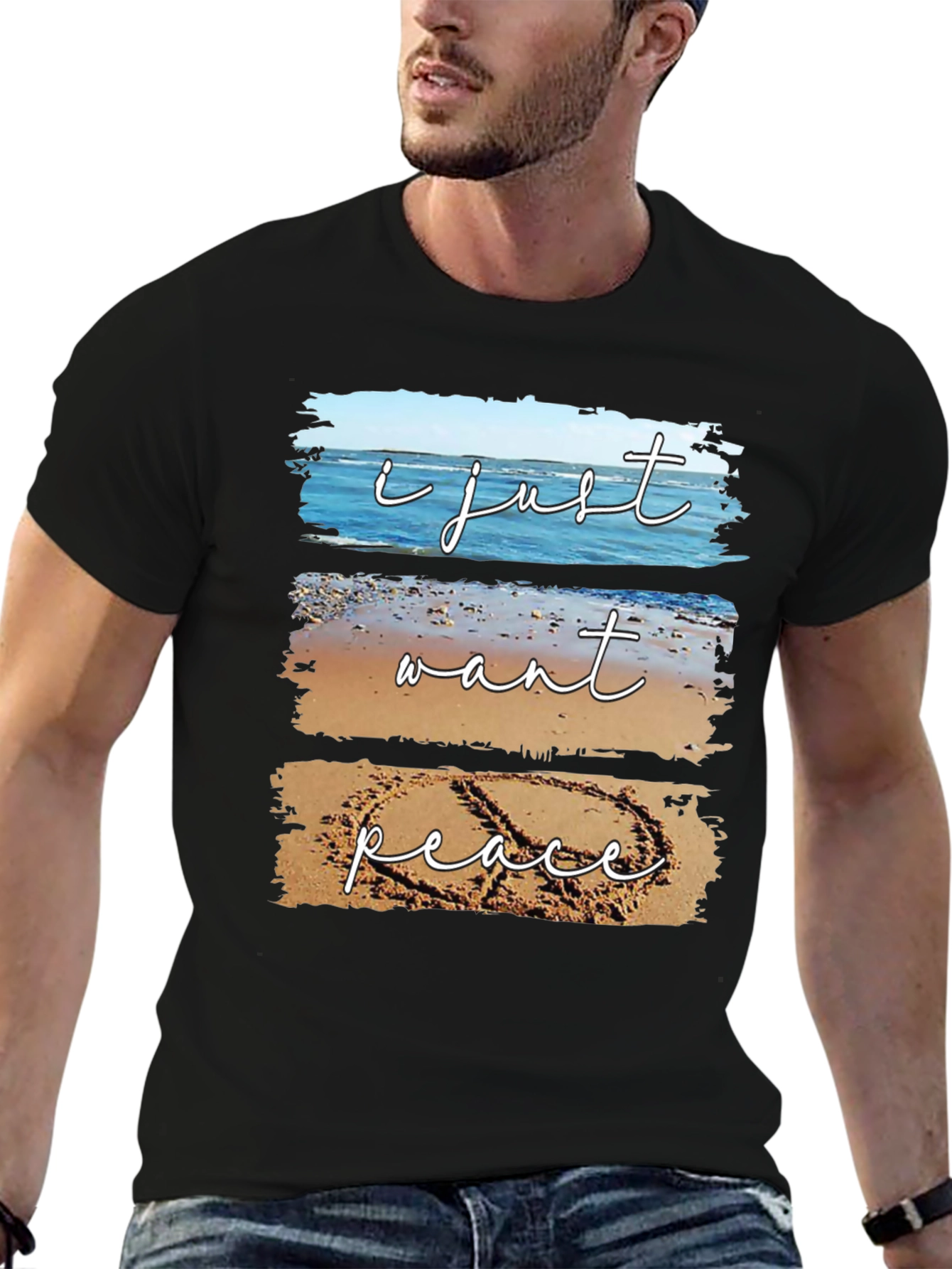 Peace Beach T-Shirt - Relaxed Coastal Vibes