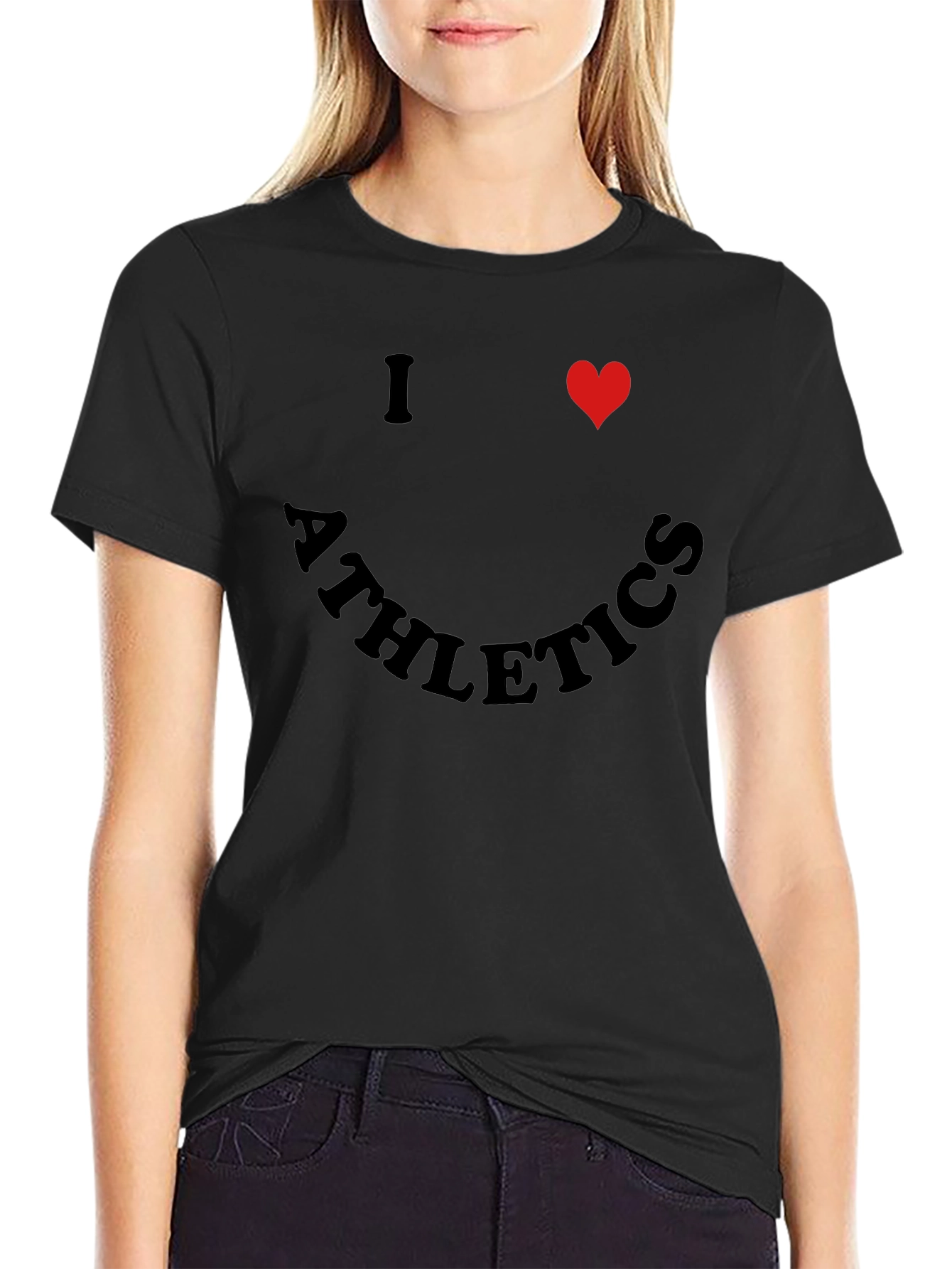 I Heart Athletics Black Graphic Tee