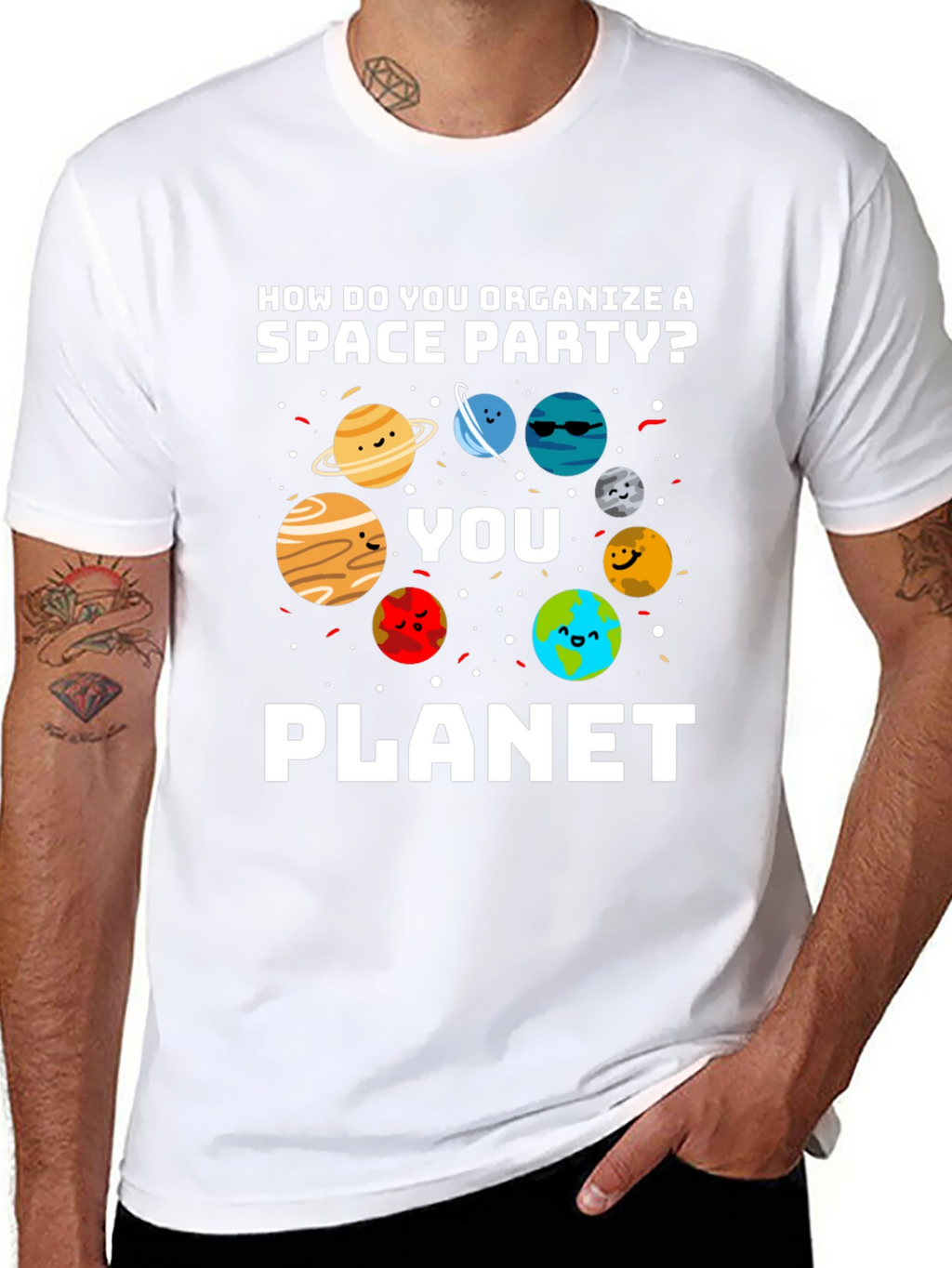 Space Party Pun Graphic T-Shirt