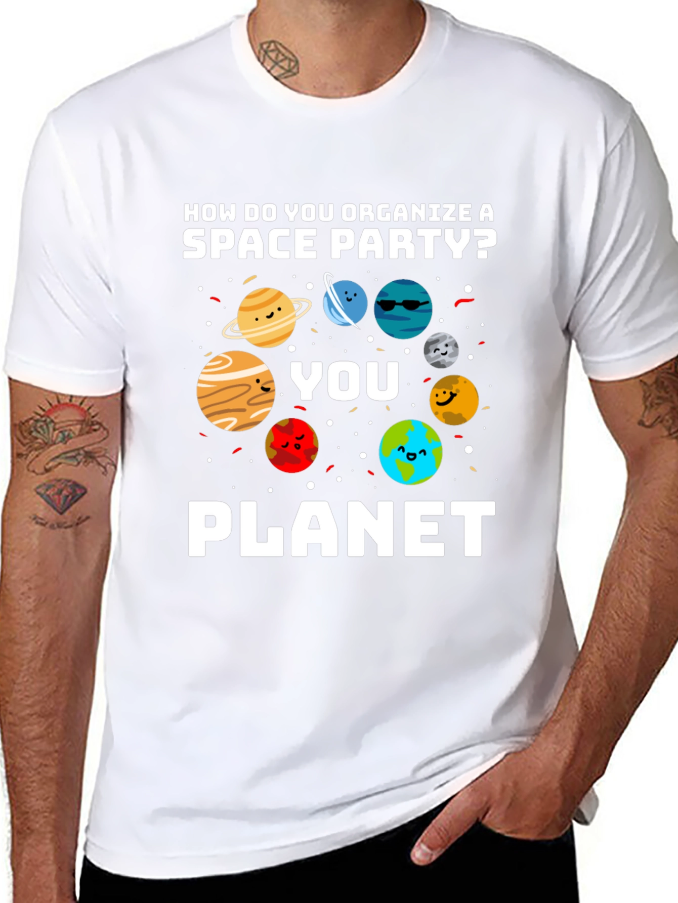 Space Party Pun Graphic T-Shirt