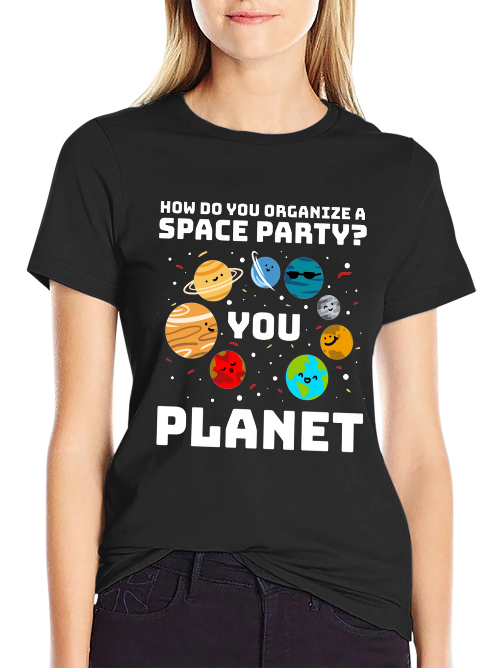Space Party Pun Graphic T-Shirt