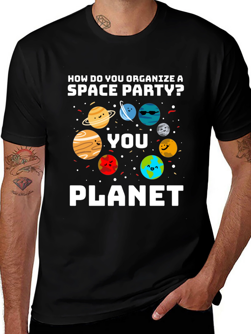 Space Party Pun Graphic T-Shirt