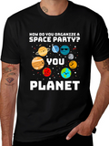 Space Party Pun Graphic T-Shirt