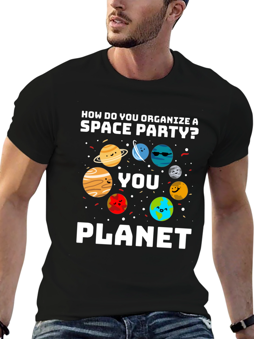 Space Party Pun Graphic T-Shirt