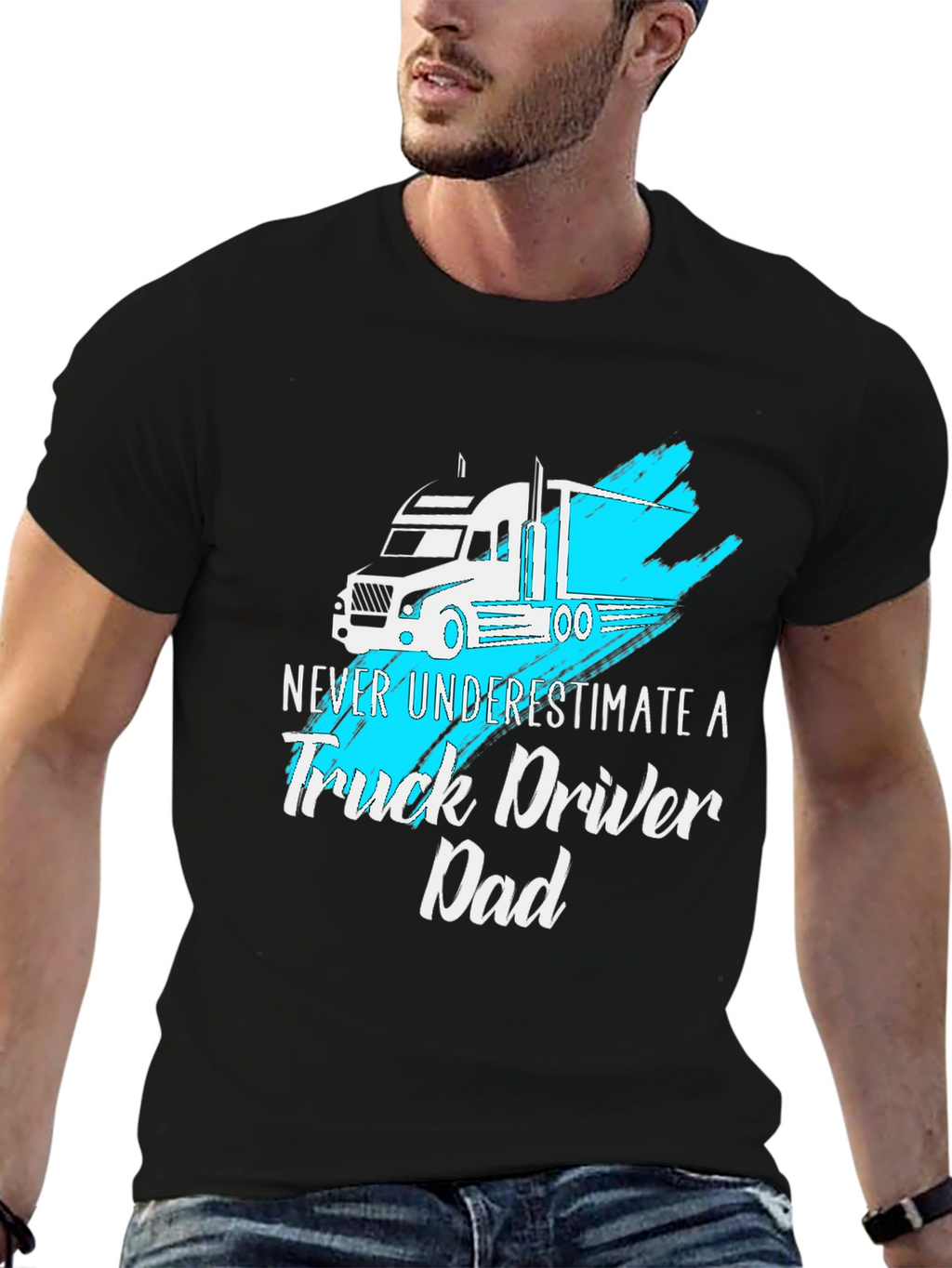 Truck Driver Dad T-Shirt - Cool Graphic Tee