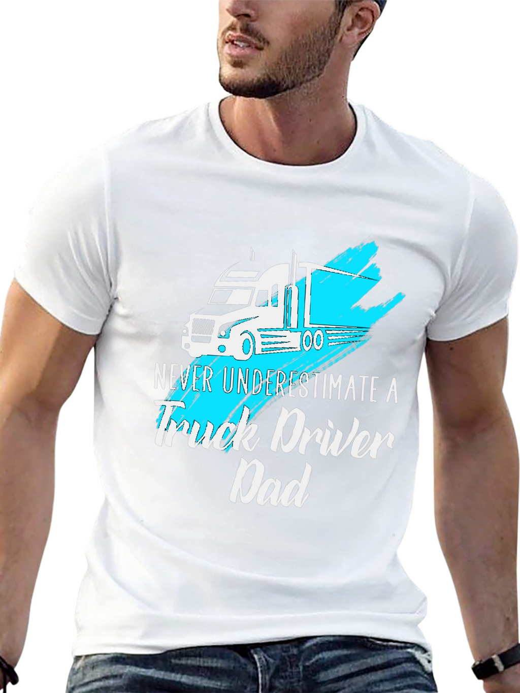 Truck Driver Dad T-Shirt - Cool Graphic Tee