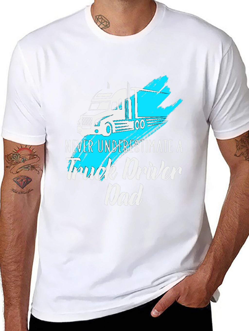 Truck Driver Dad T-Shirt - Cool Graphic Tee