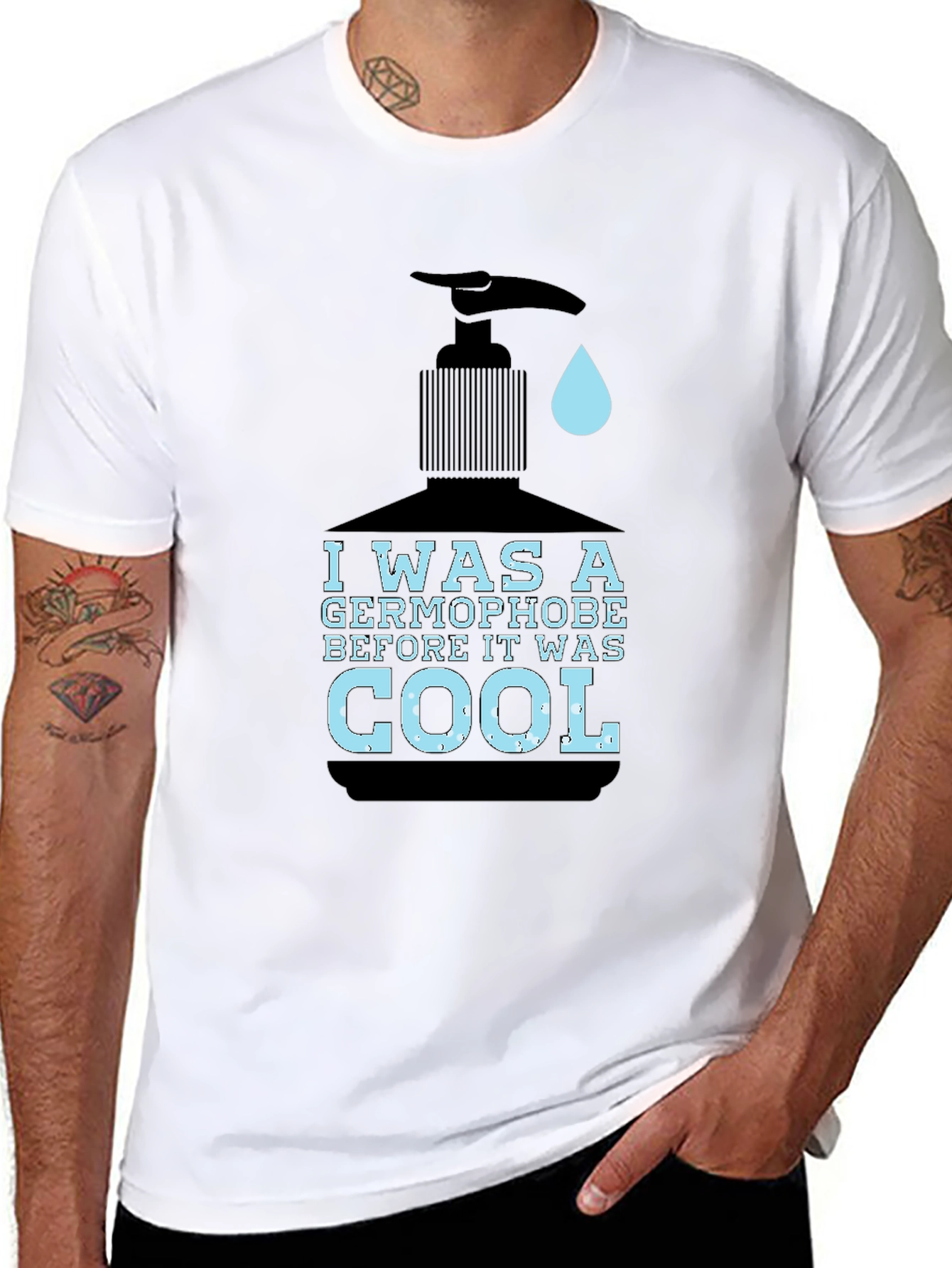 Germophobe Cool Graphic Tee - Black
