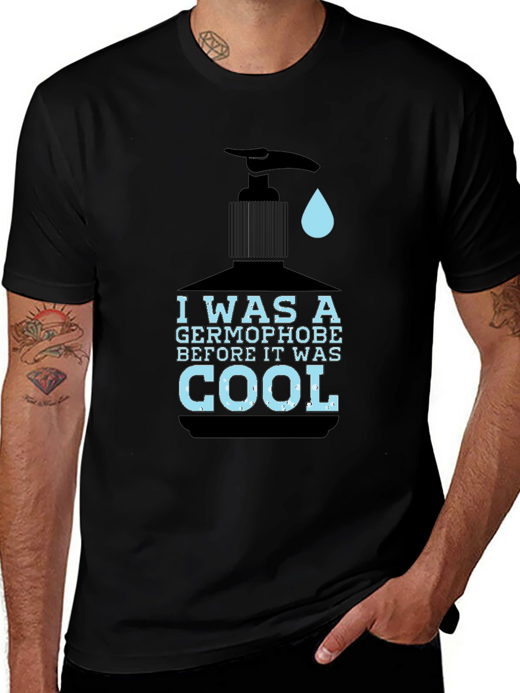 Germophobe Cool Graphic Tee - Black