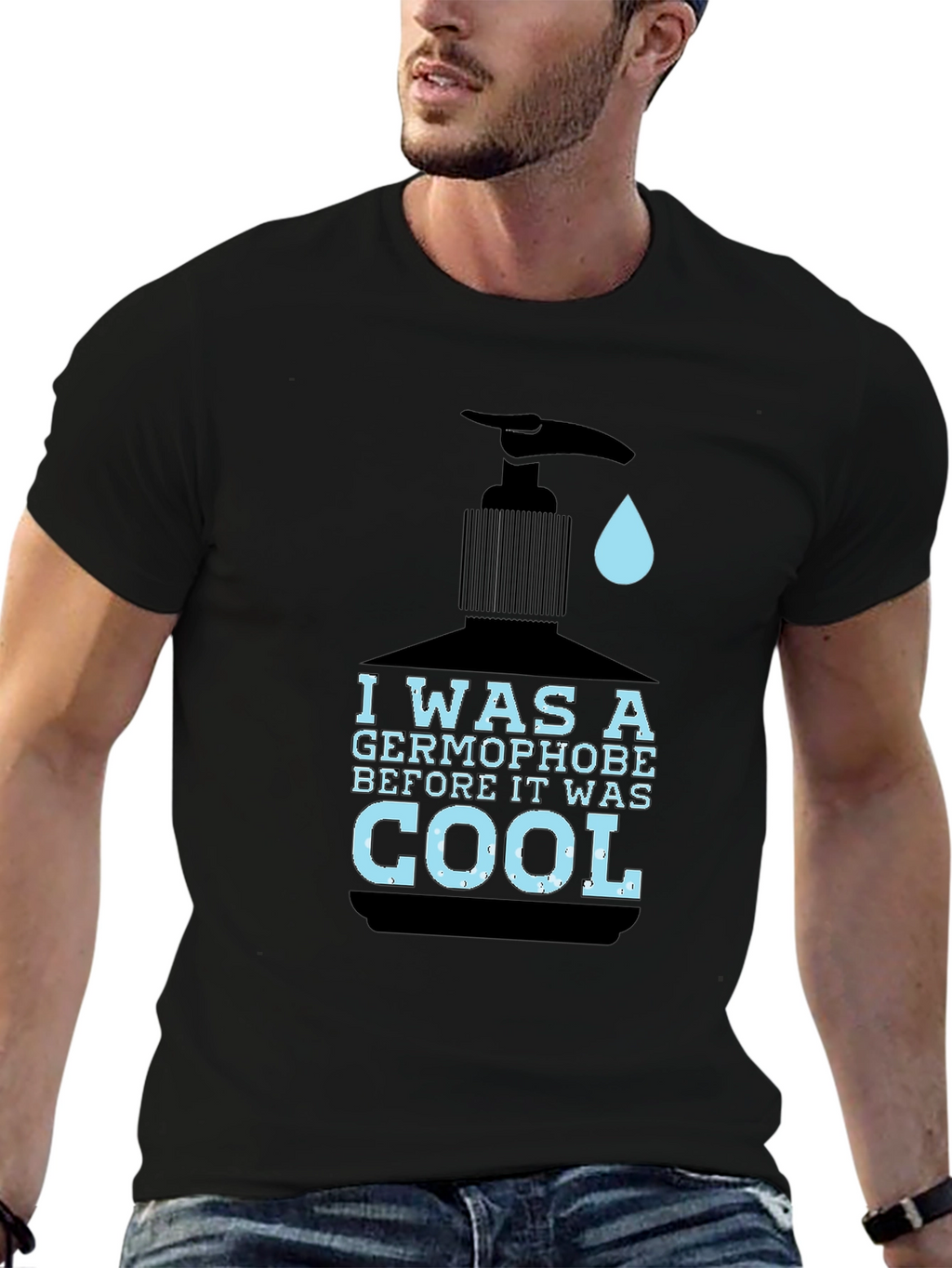 Germophobe Cool Graphic Tee - Black