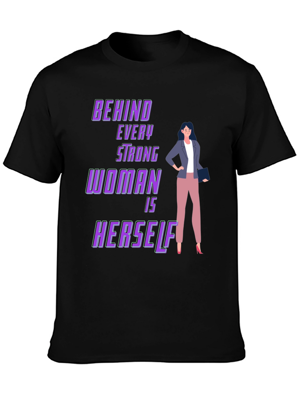 Strong Woman Graphic Tee - Empowering Design