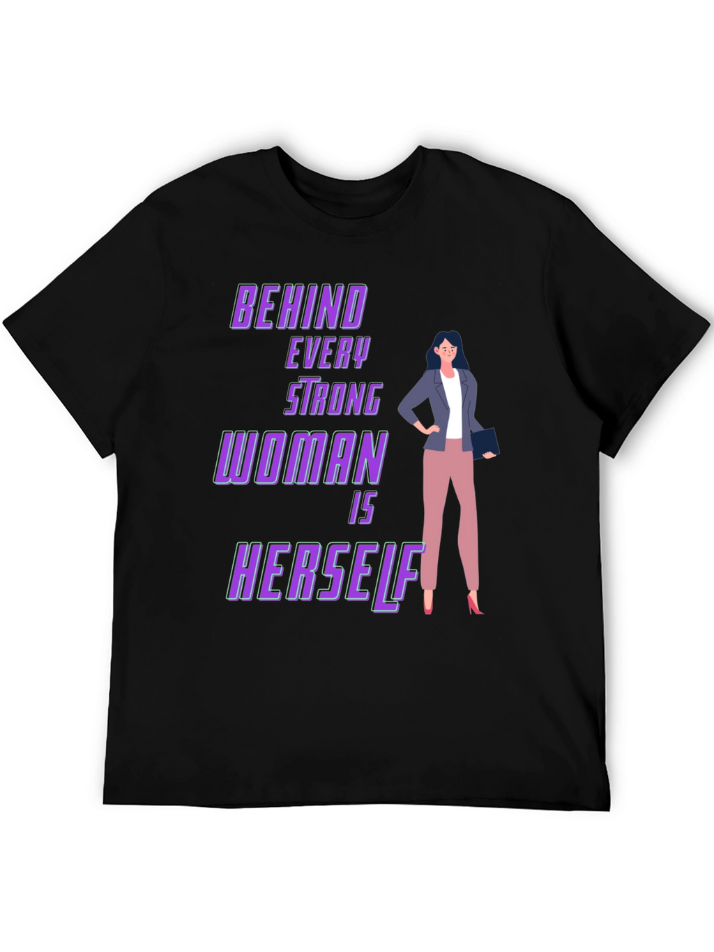 Strong Woman Graphic Tee - Empowering Design