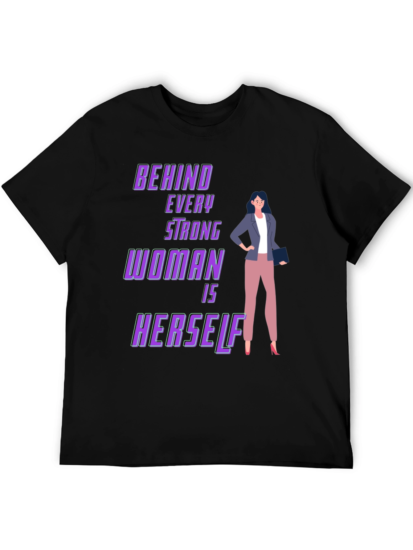 Strong Woman Graphic Tee - Empowering Design