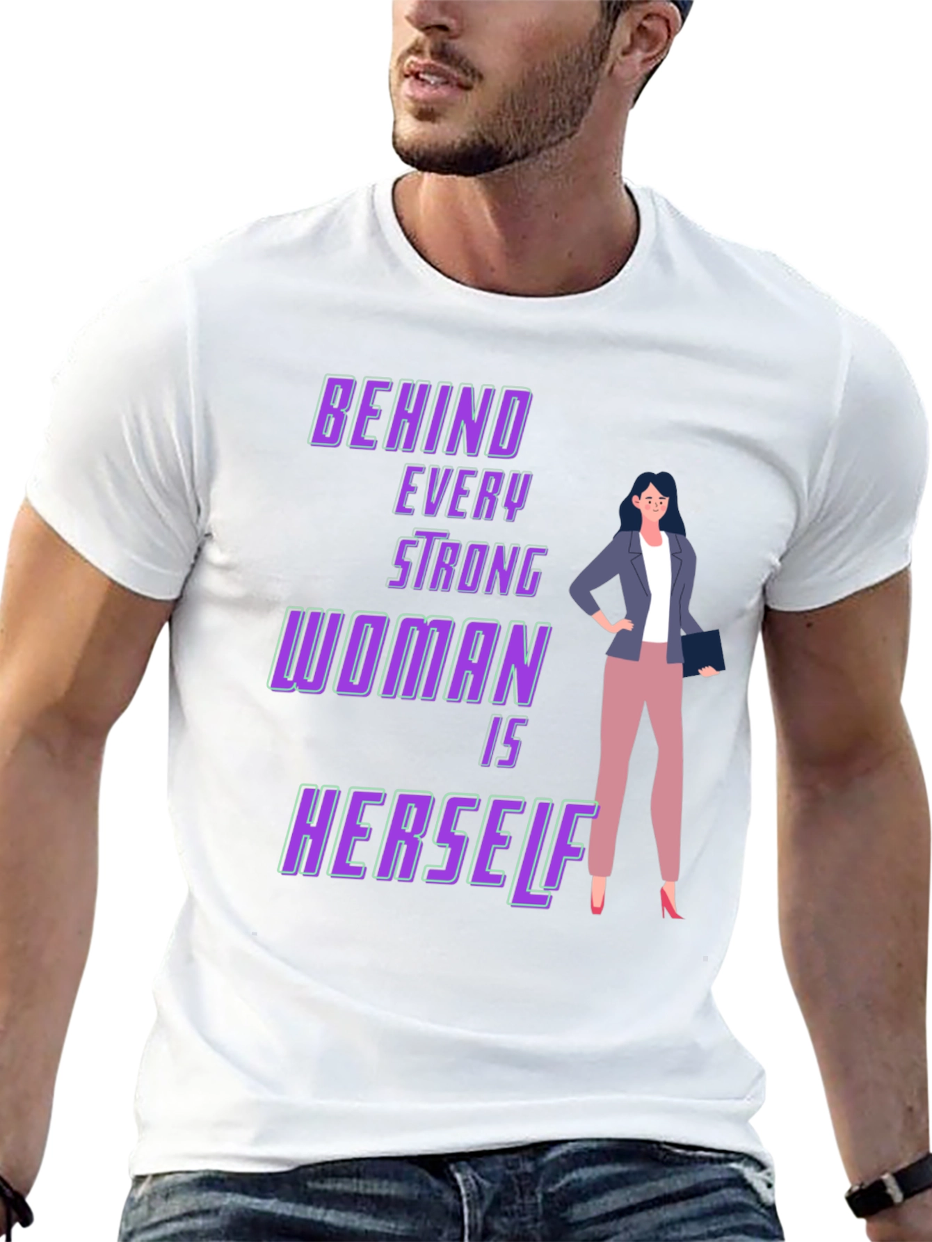 Strong Woman Graphic Tee - Empowering Design