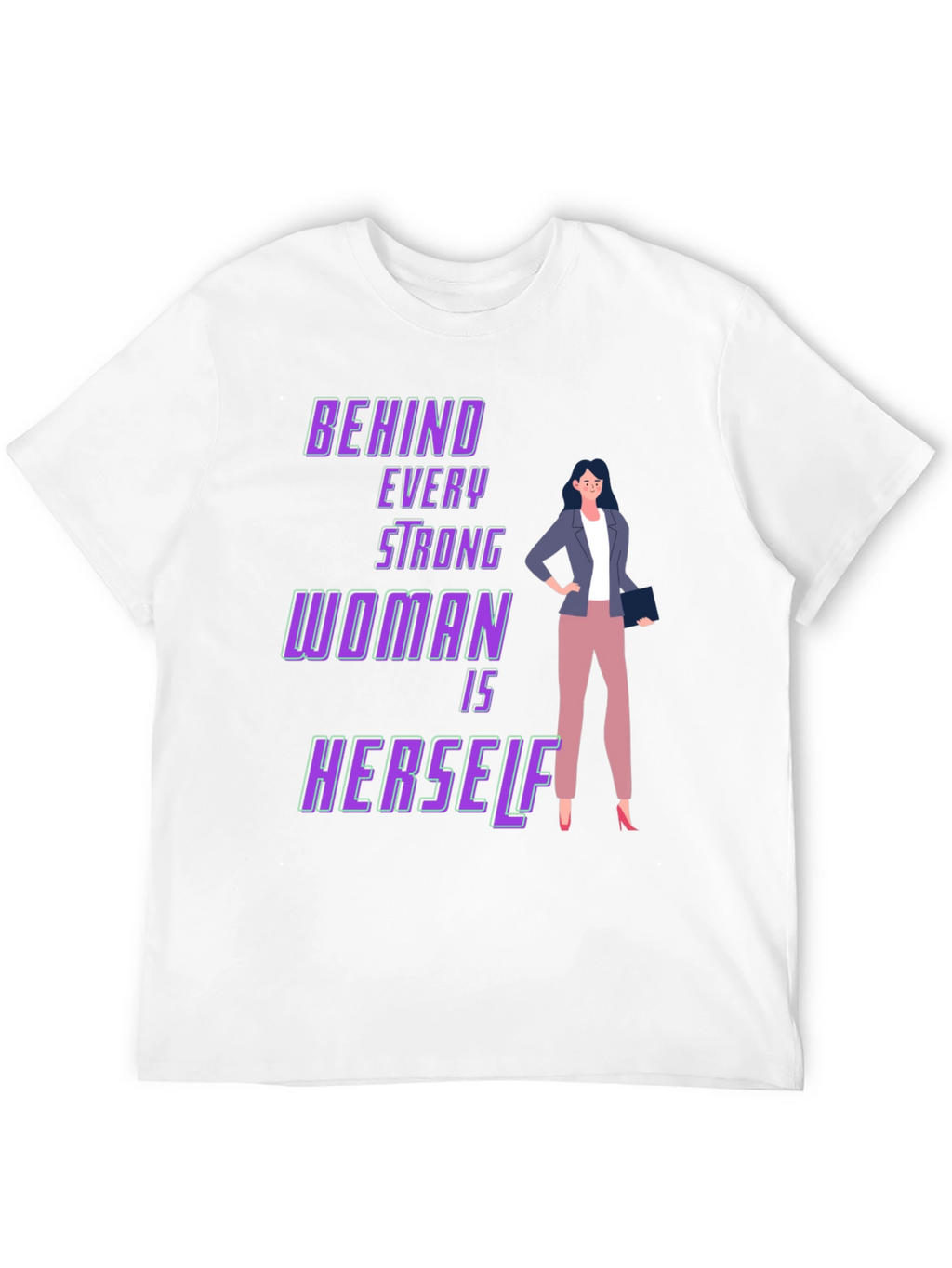 Strong Woman Graphic Tee - Empowering Design