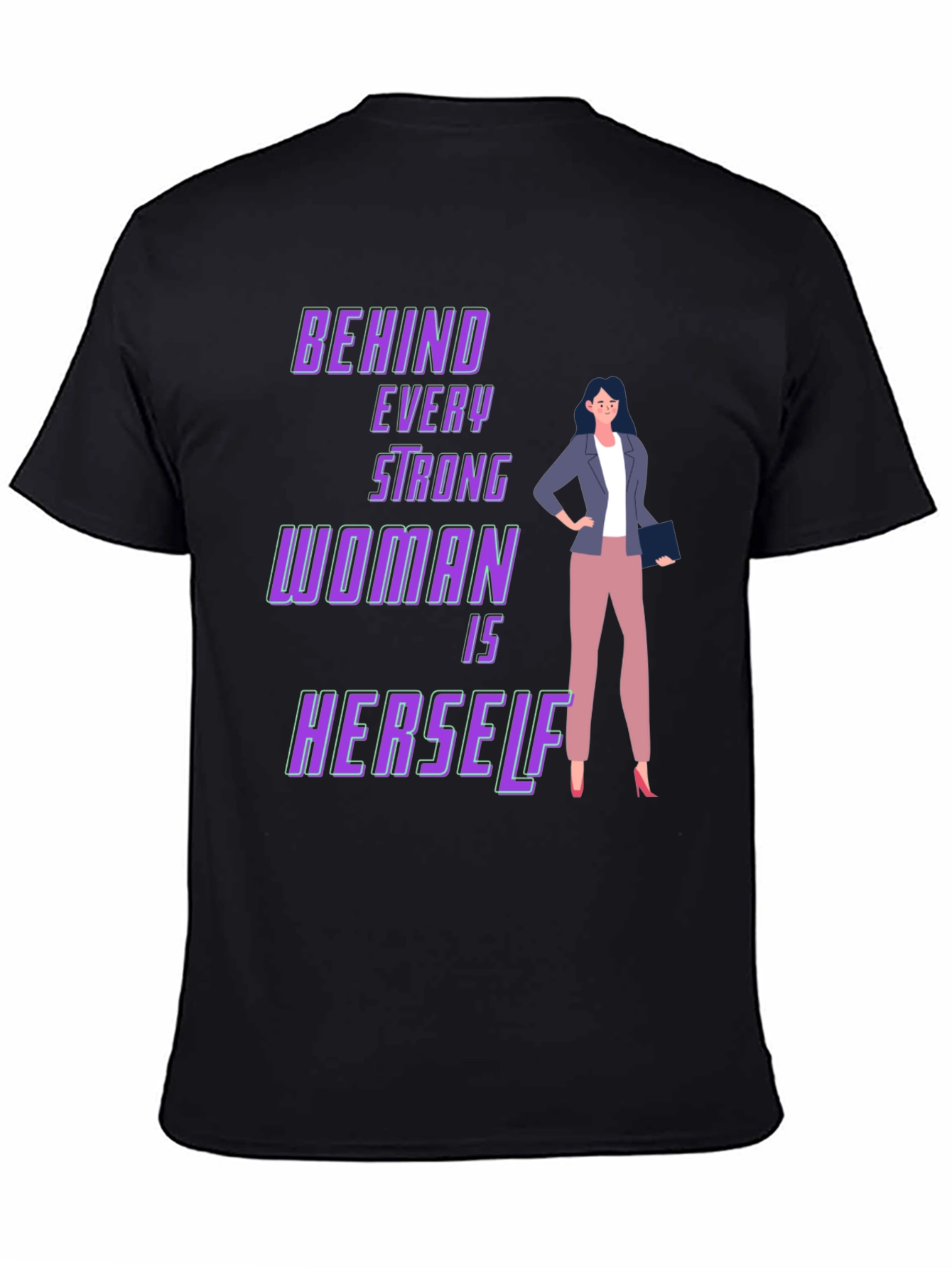 Strong Woman Graphic Tee - Empowering Design