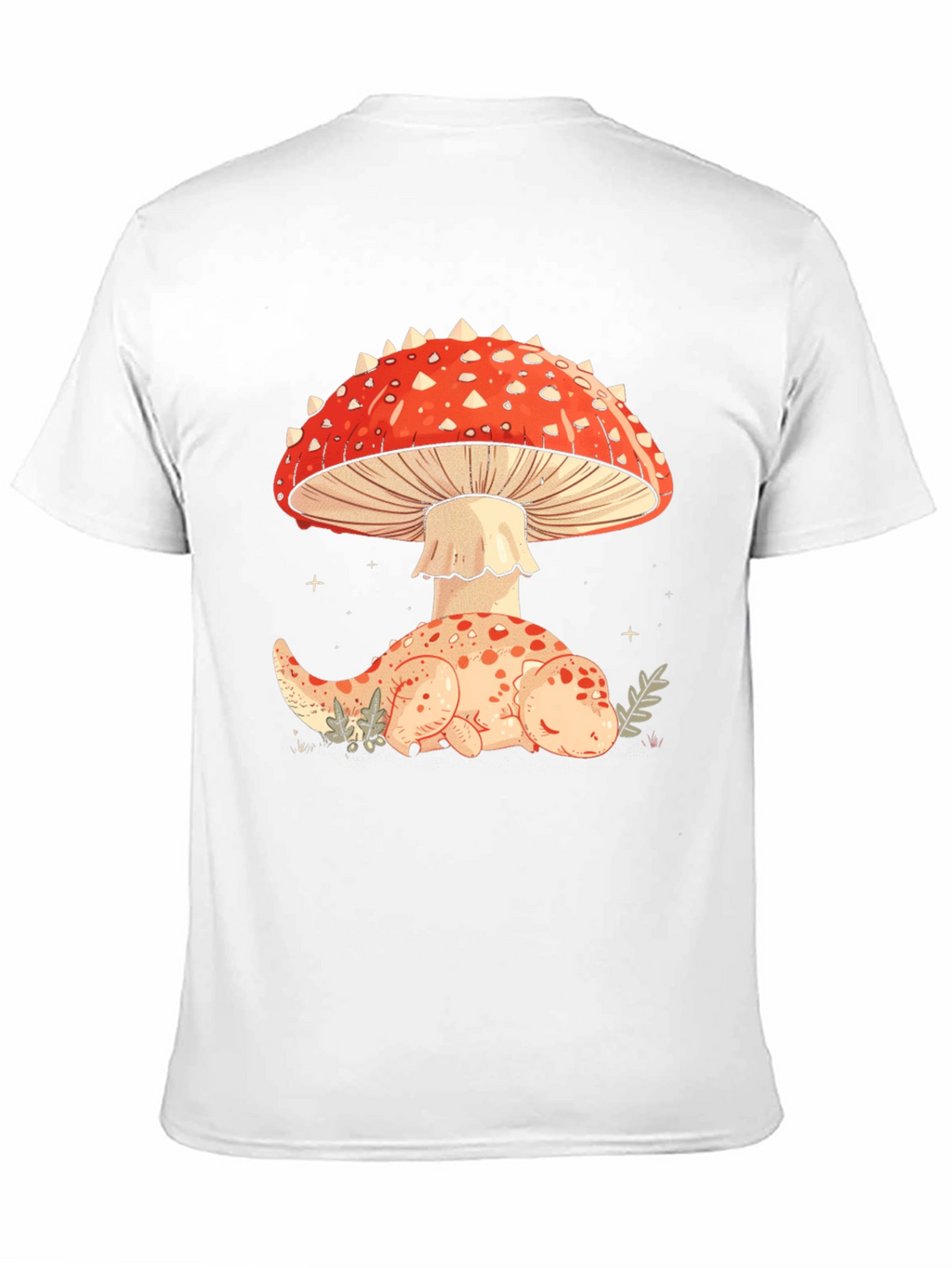 Mushroom Dino Black Graphic Tee