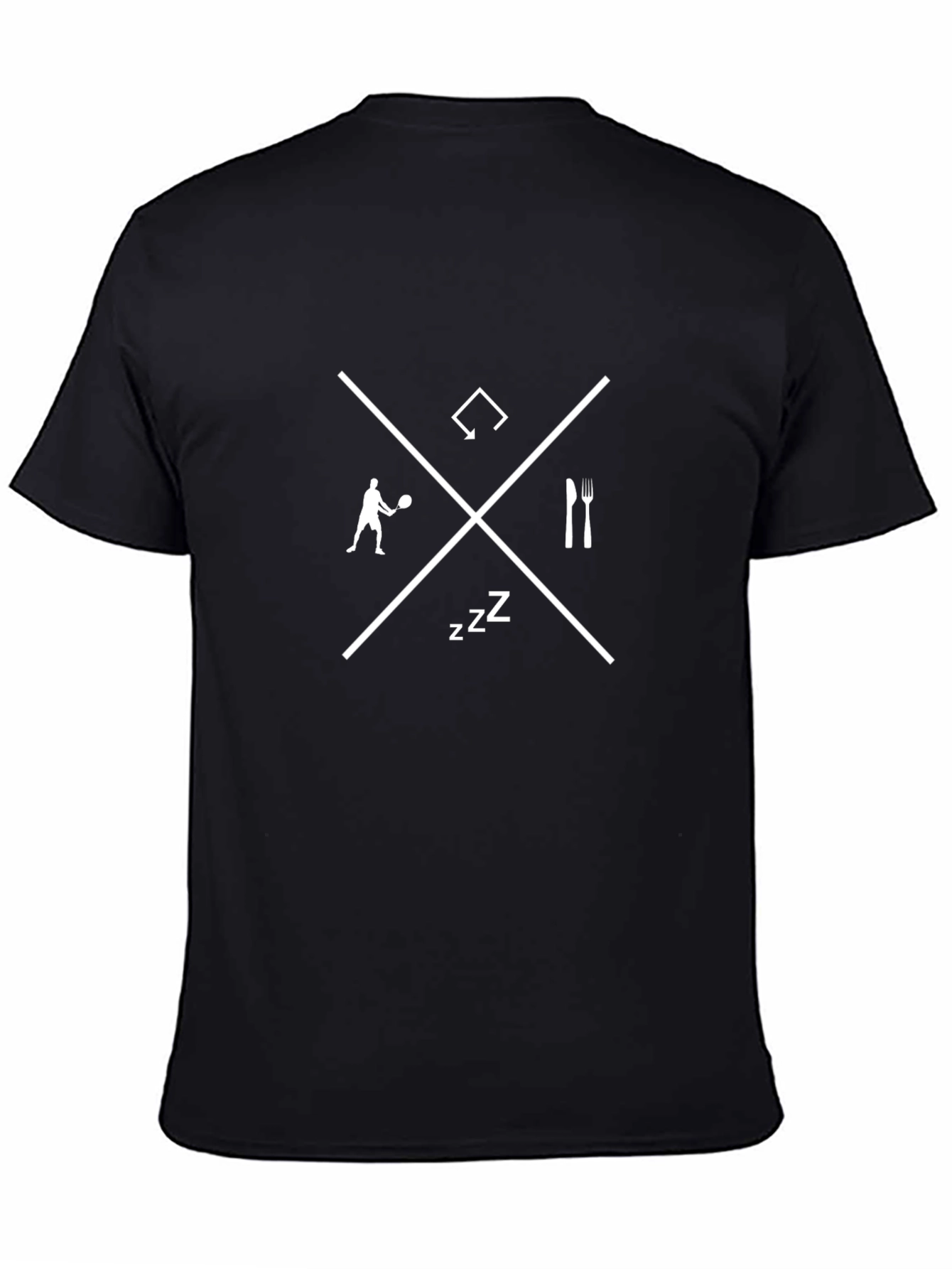 Pickleball Eat Sleep Repeat Black Tee