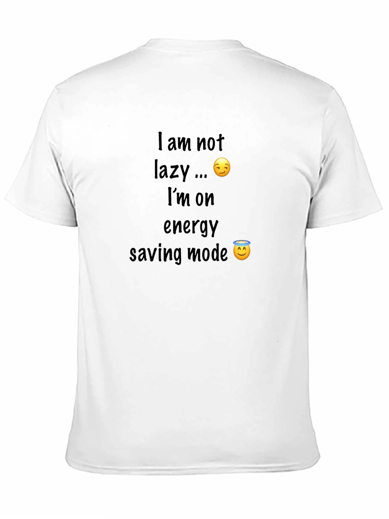 Funny Energy Saving Mode Black T-Shirt