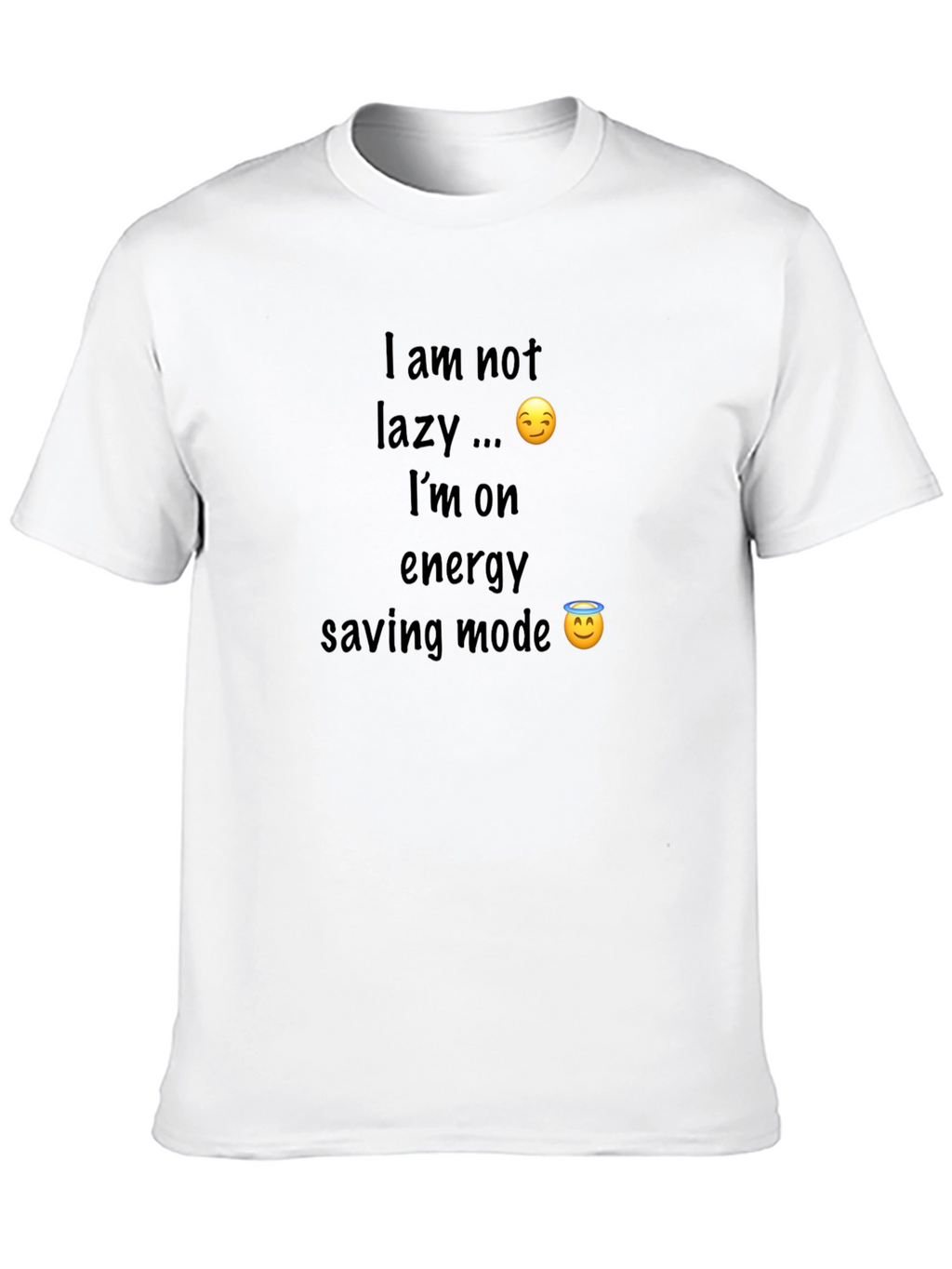 Funny Energy Saving Mode Black T-Shirt
