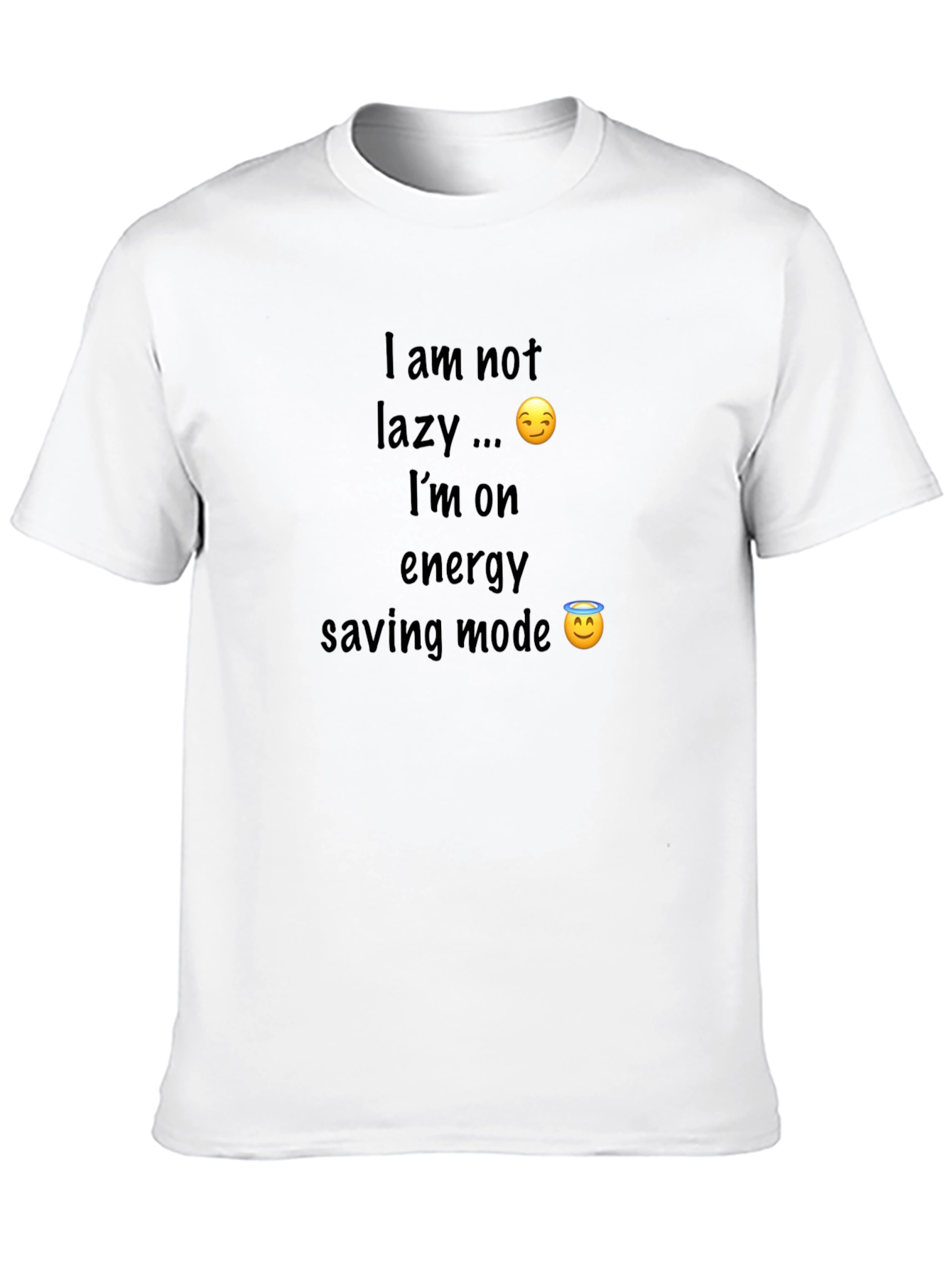 Funny Energy Saving Mode Black T-Shirt