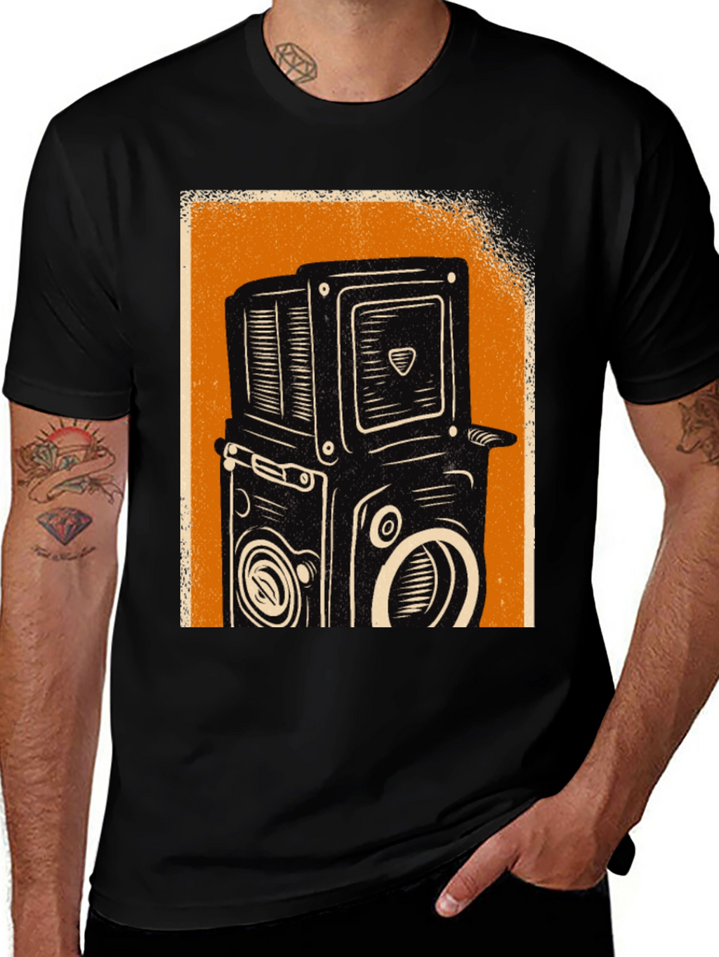 Retro Camera Graphic T-Shirt - Classic Style