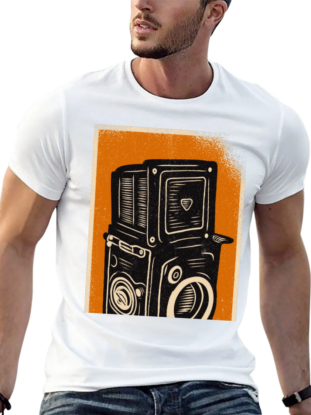 Retro Camera Graphic T-Shirt - Classic Style