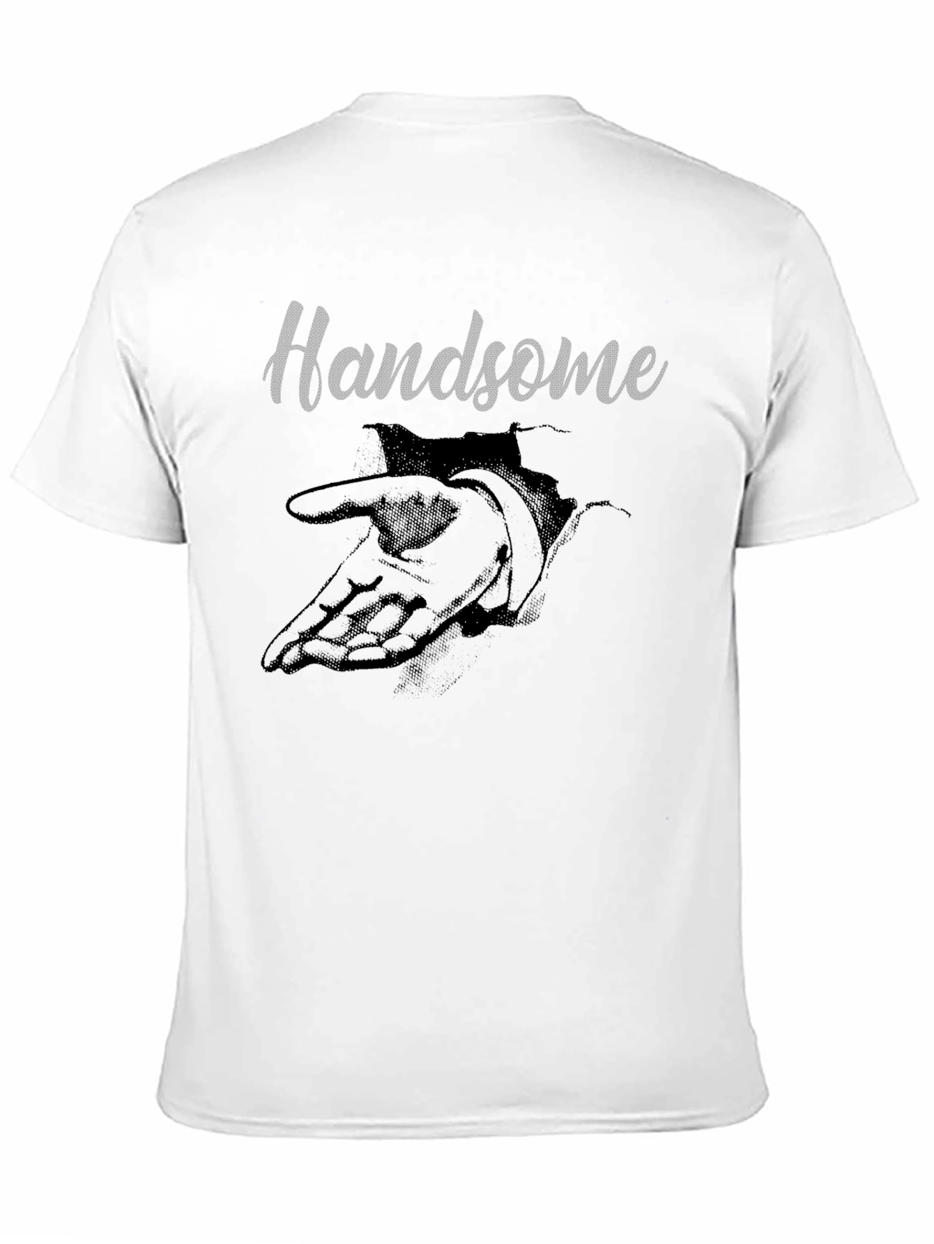Graphic Hand Print Black T-Shirt