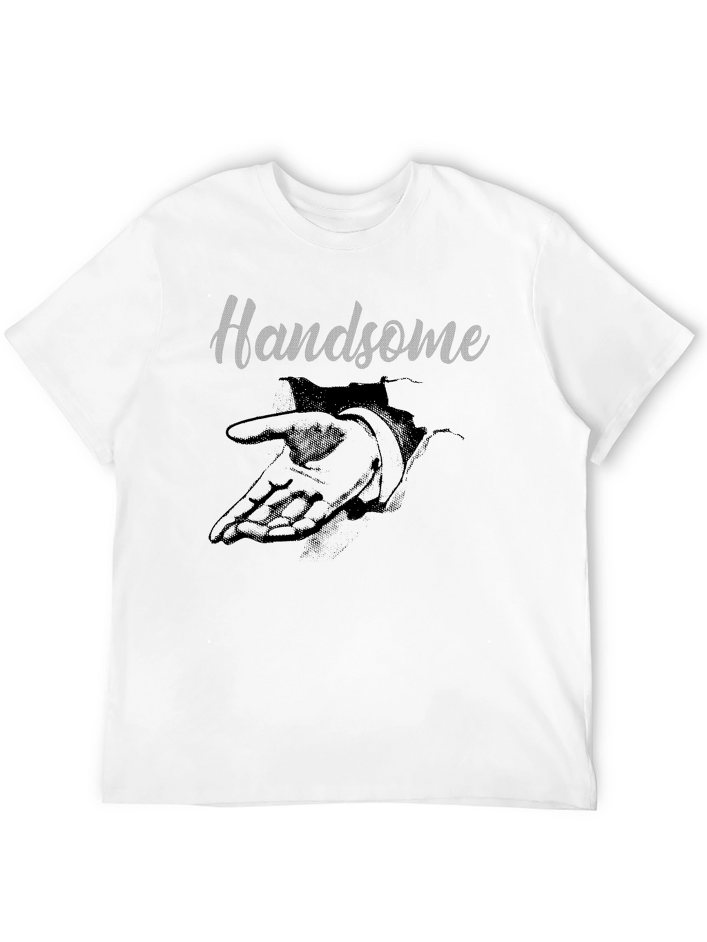 Graphic Hand Print Black T-Shirt