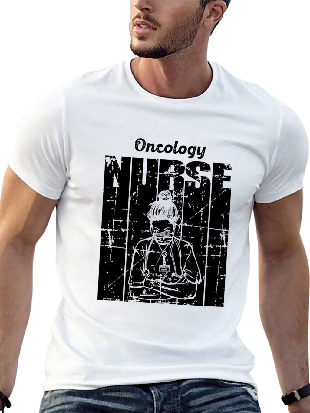 Oncology Nurse Graphic T-Shirt - Black