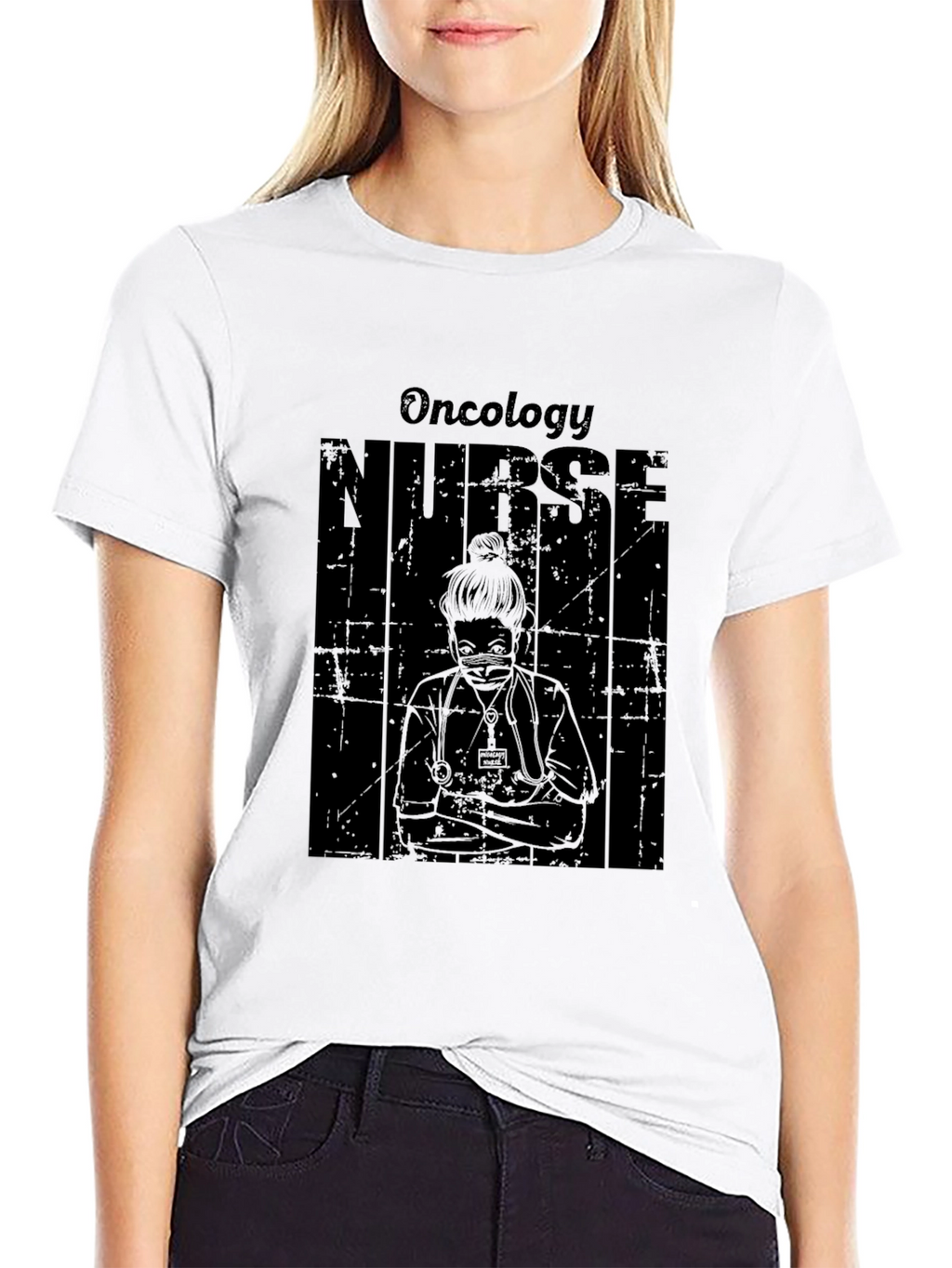 Oncology Nurse Graphic T-Shirt - Black