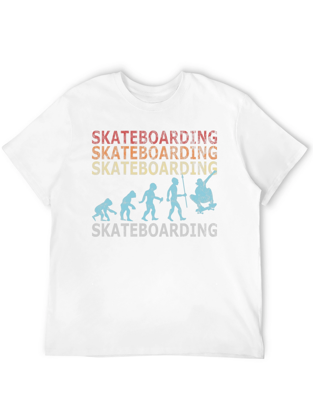 Skateboarding Evolution Graphic T-Shirt - Retro Style