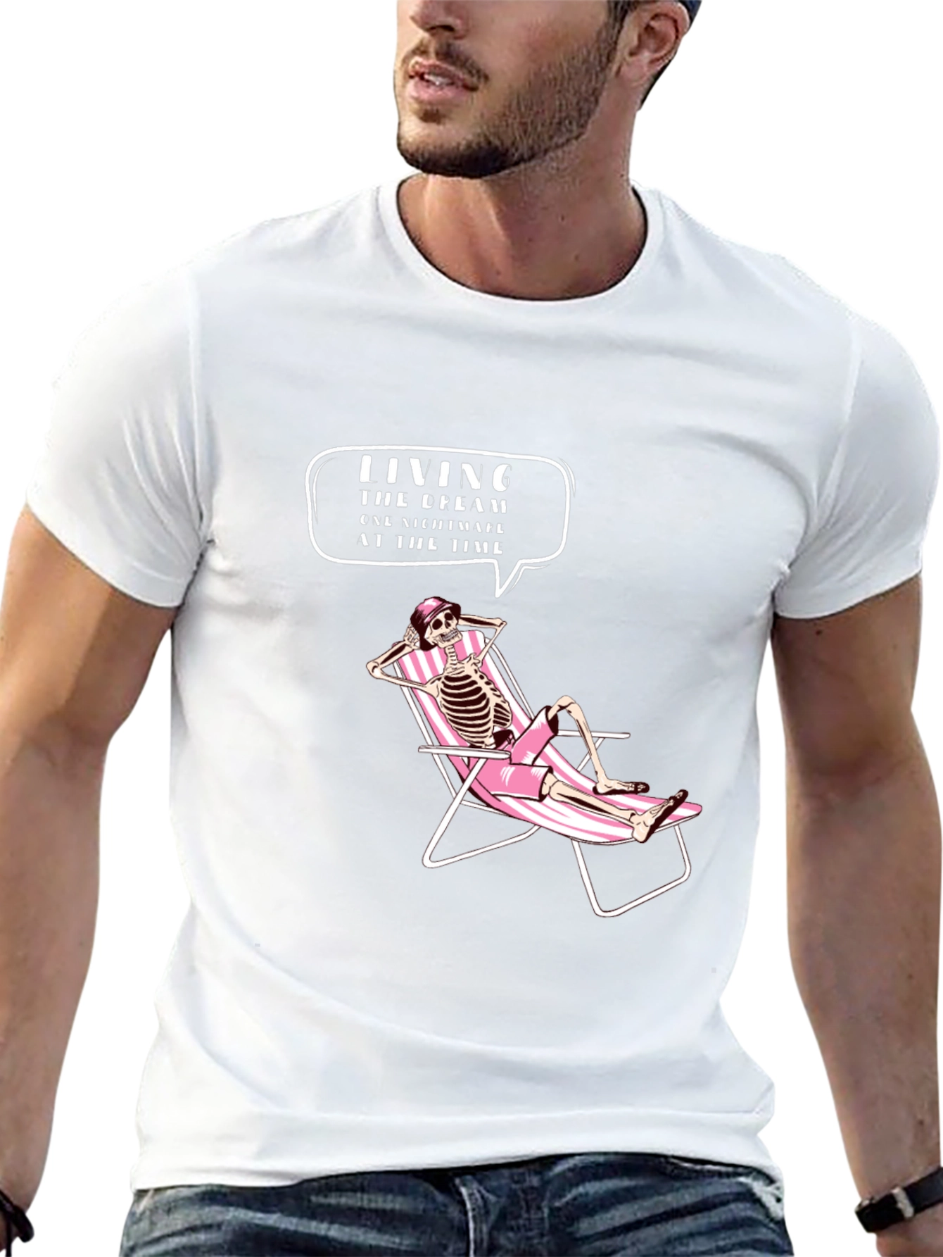 Living the Dream Graphic Tee - Skeleton Beach Vibes