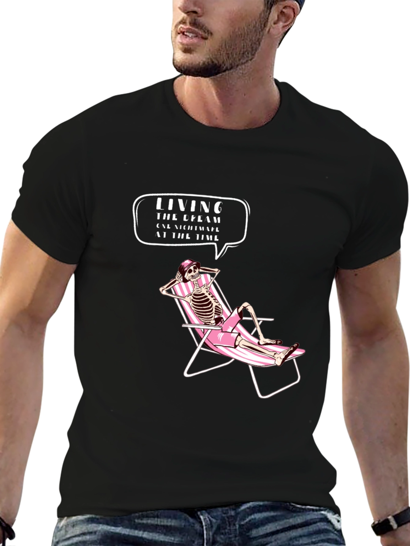 Living the Dream Graphic Tee - Skeleton Beach Vibes
